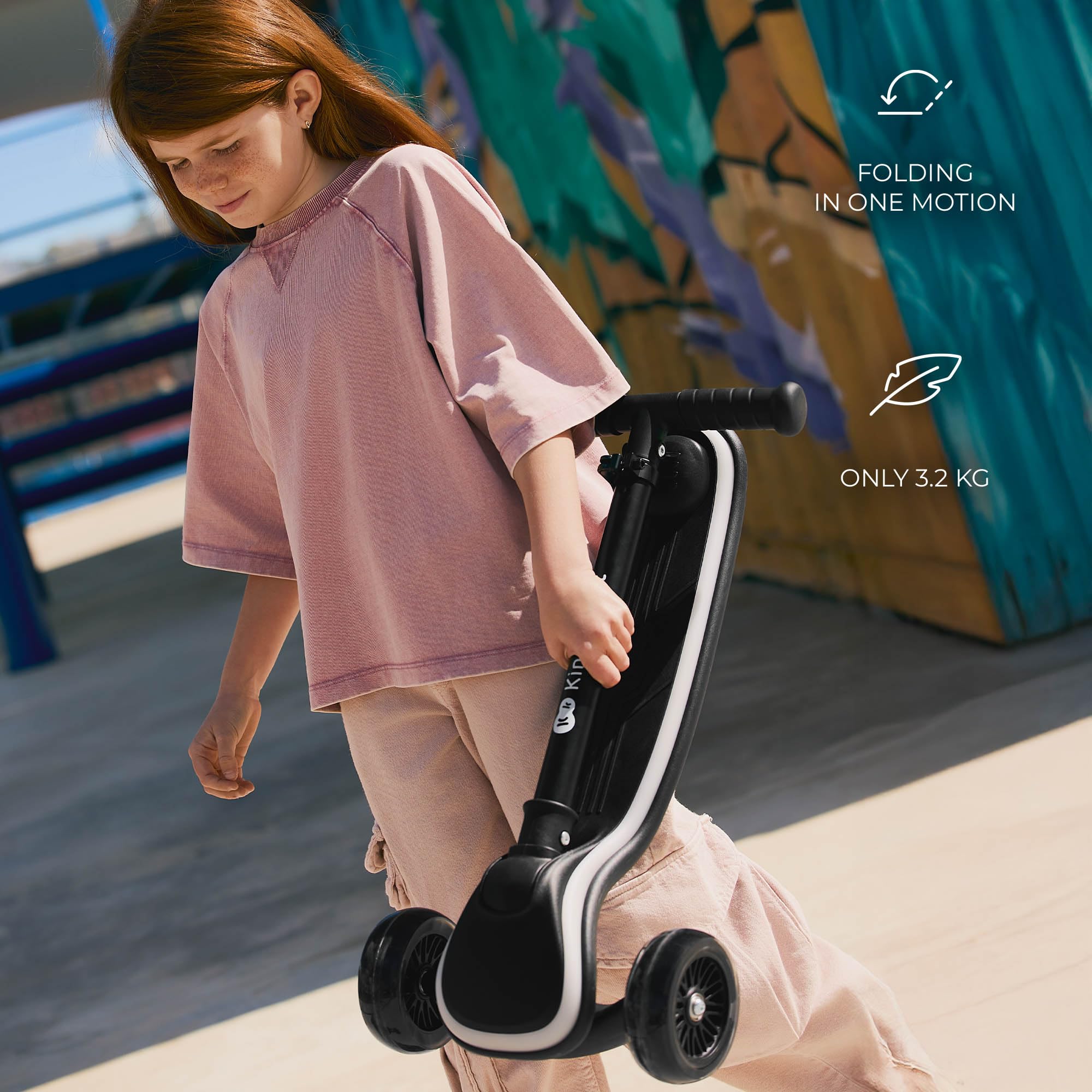 Kinderkraft RAKET LED Scooter for Children 2+ | 3-Wheel Balance | Adjustable Handlebar 5