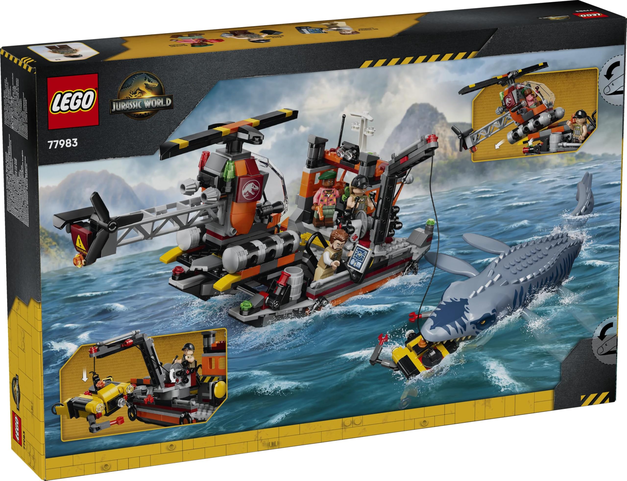 LEGO Jurassic World Mosasaurus Dinosaur Boat Attack Building Set (7+) - 77983 7