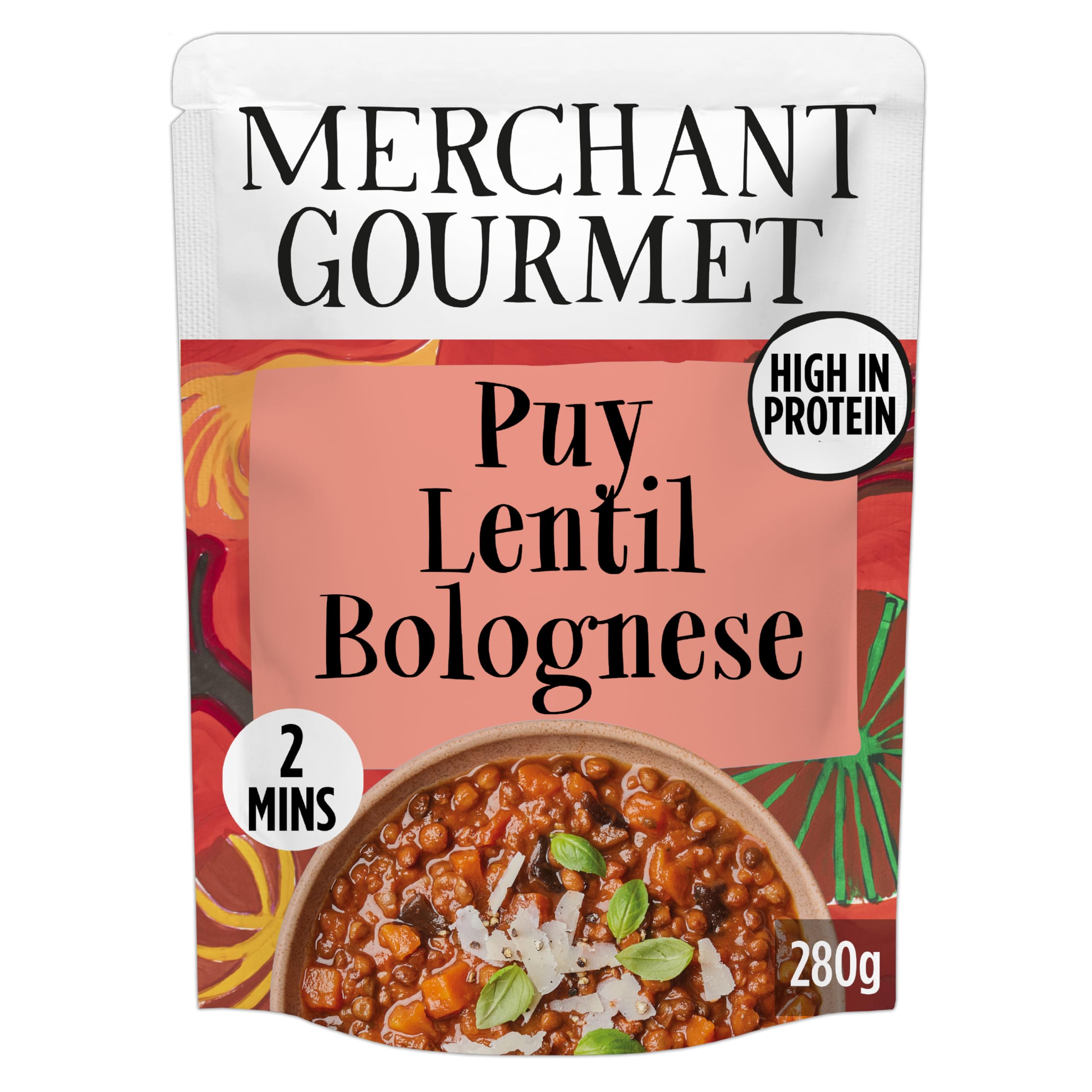 Merchant Gourmet Ready-to-eat Puy Lentil Bolognese - 6 x 280g Pouches | High Fibre & Protein 2