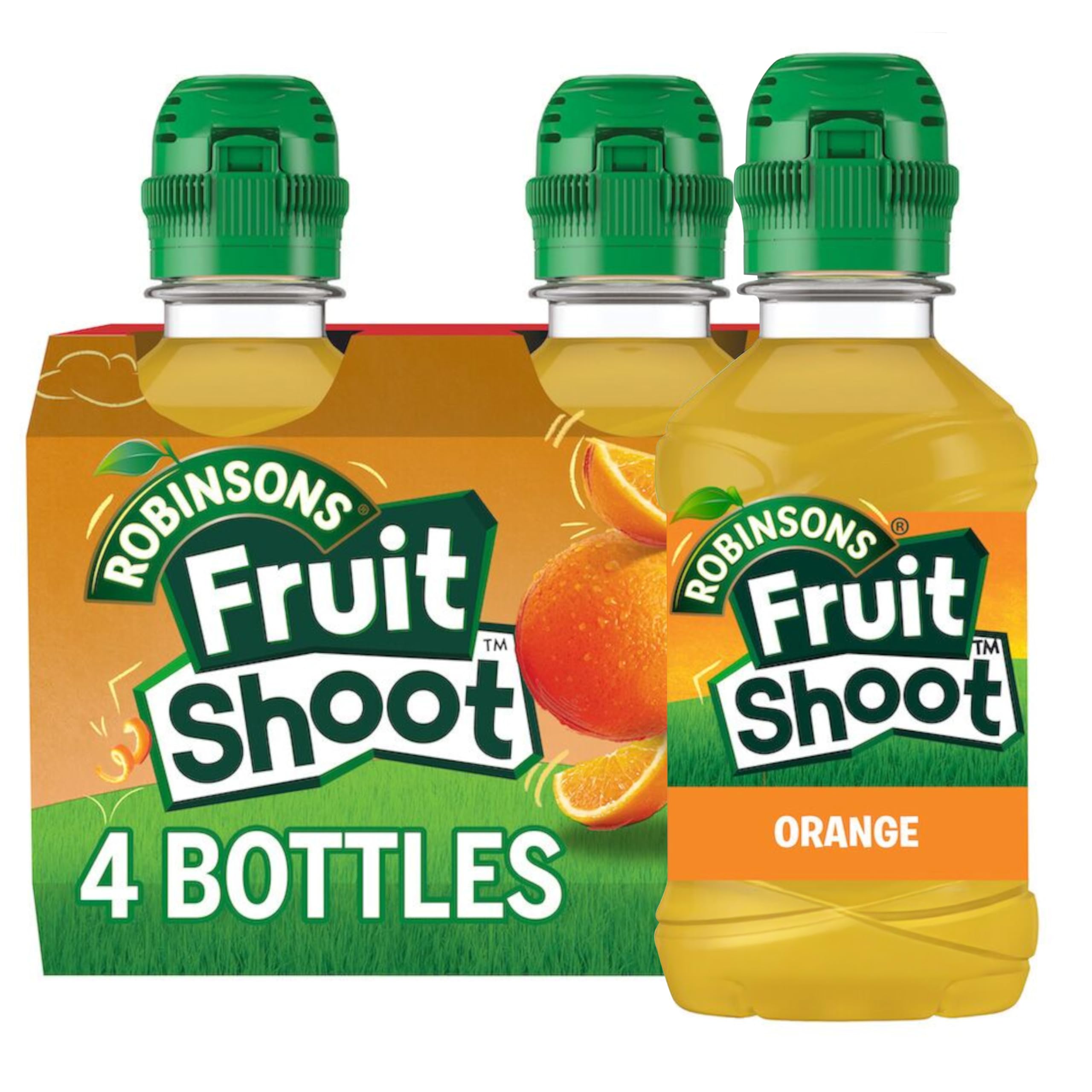 FRUIT SHOOT Orange Fruit Juice - 4 x 200ml Bottles | No Added Sugar
