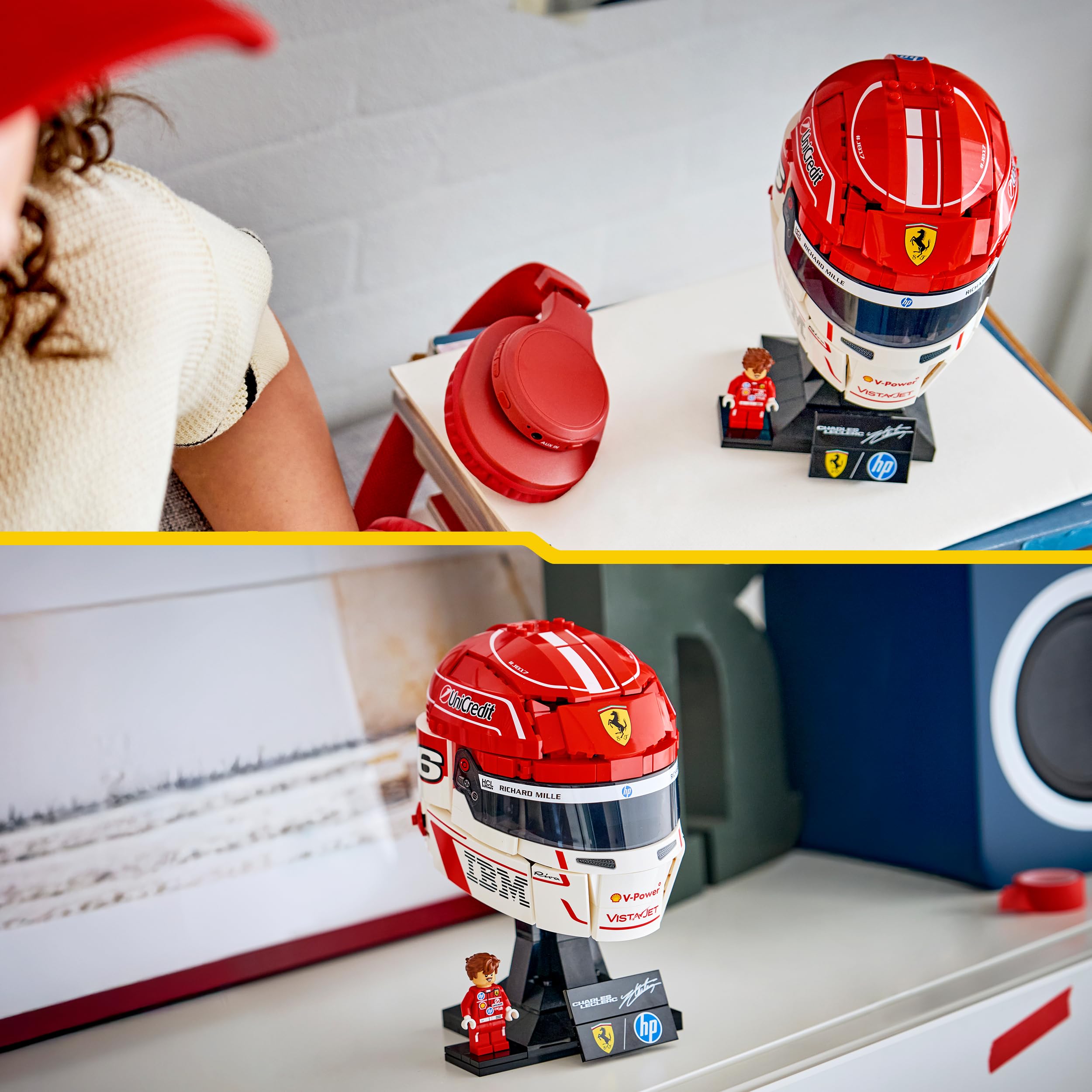 LEGO Editions Scuderia Ferrari HP Charles Leclerc Helmet Building Set | Model 43014 | Ages 14+ 6