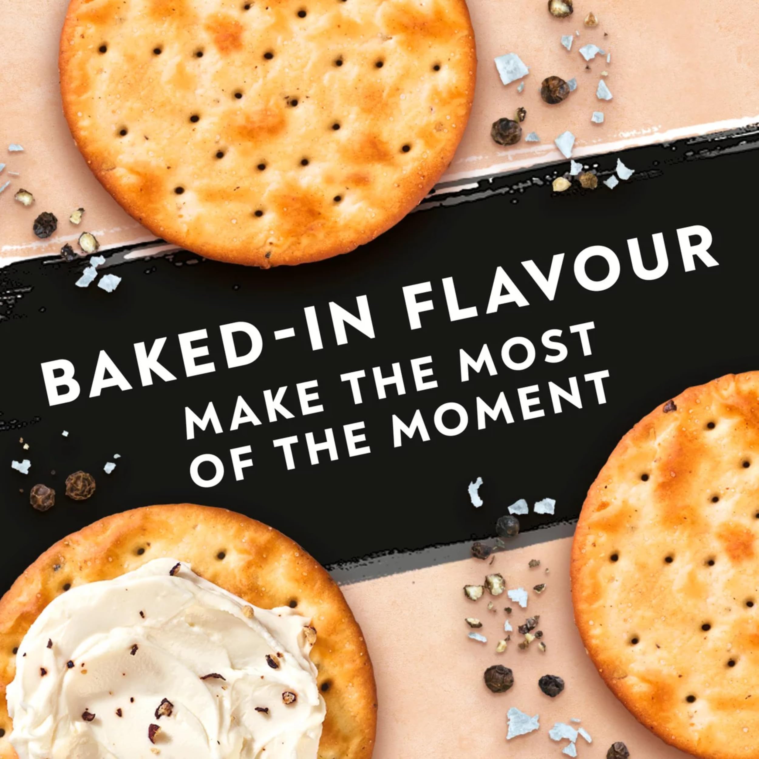 Jacob's Savours Bakes Salt and Cracked Black Pepper Crackers, 200g 7