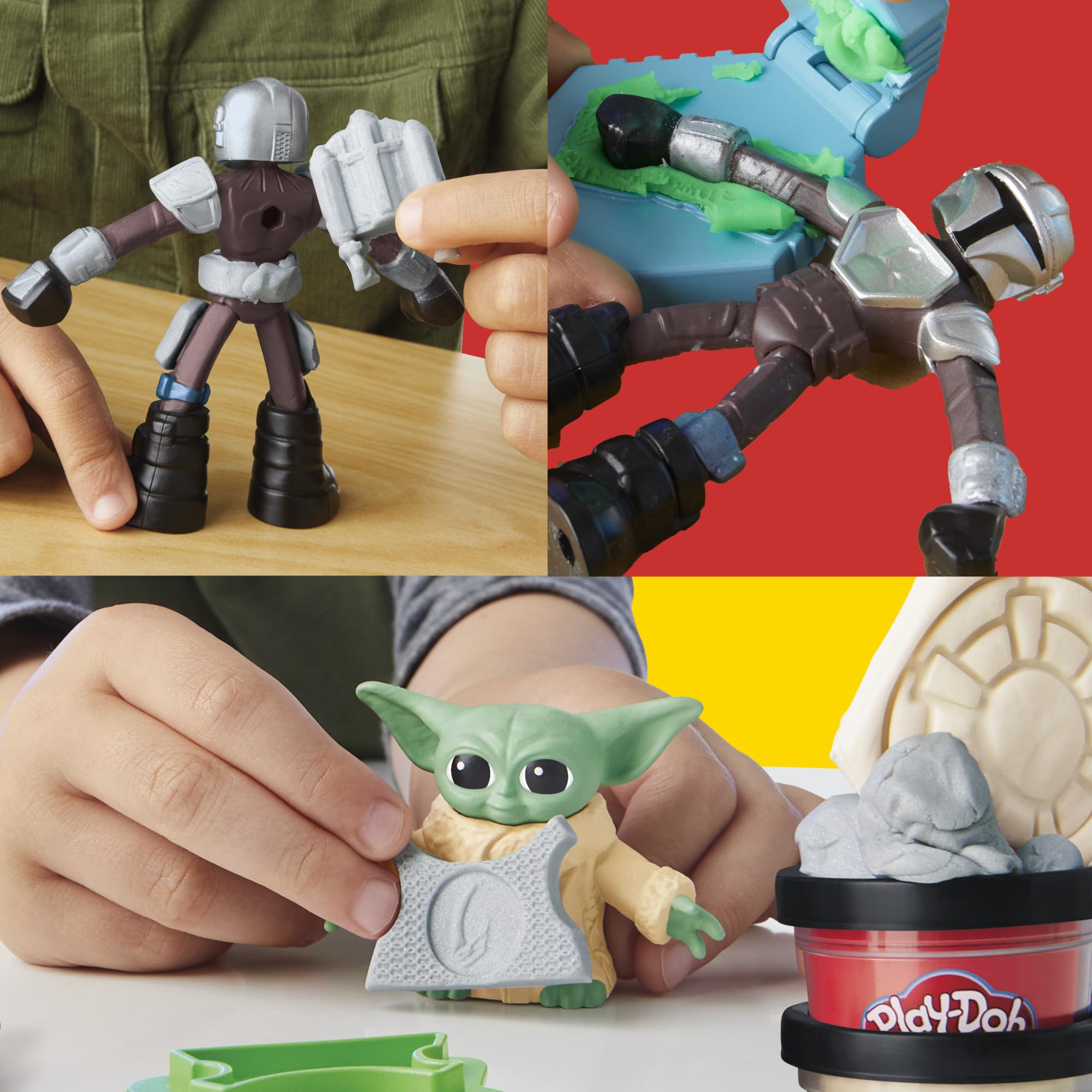 Play-Doh Star Wars: The Mandalorian Launching Speeder Playset | Ages 4+ | Includes 4 Cans 4