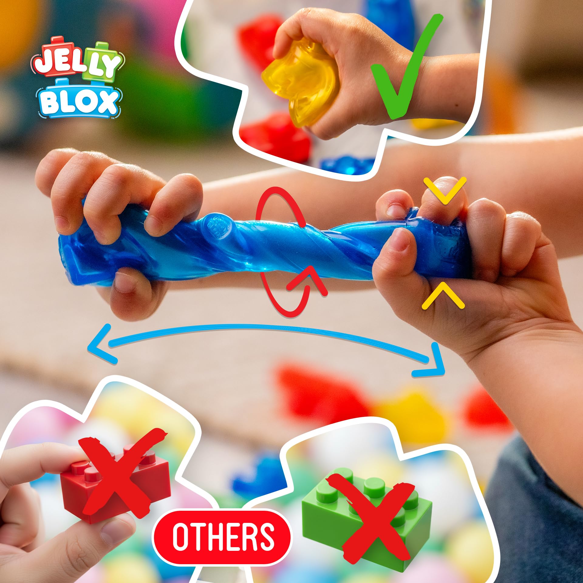 Jelly Blox Farm Set - Squishy Building Blocks for Toddlers 2+ 7