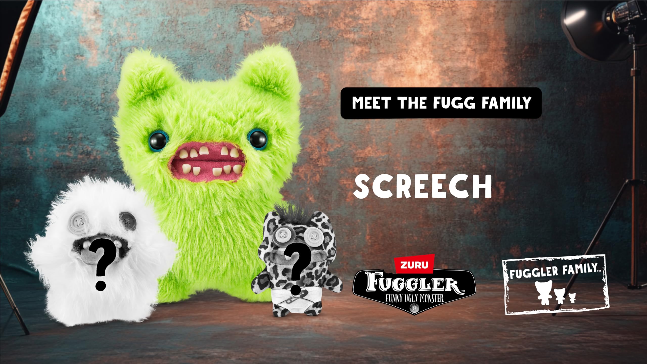 Fuggler Fugg Family by ZURU - Funny Ugly Monster Plush Collectible (Screech) 2