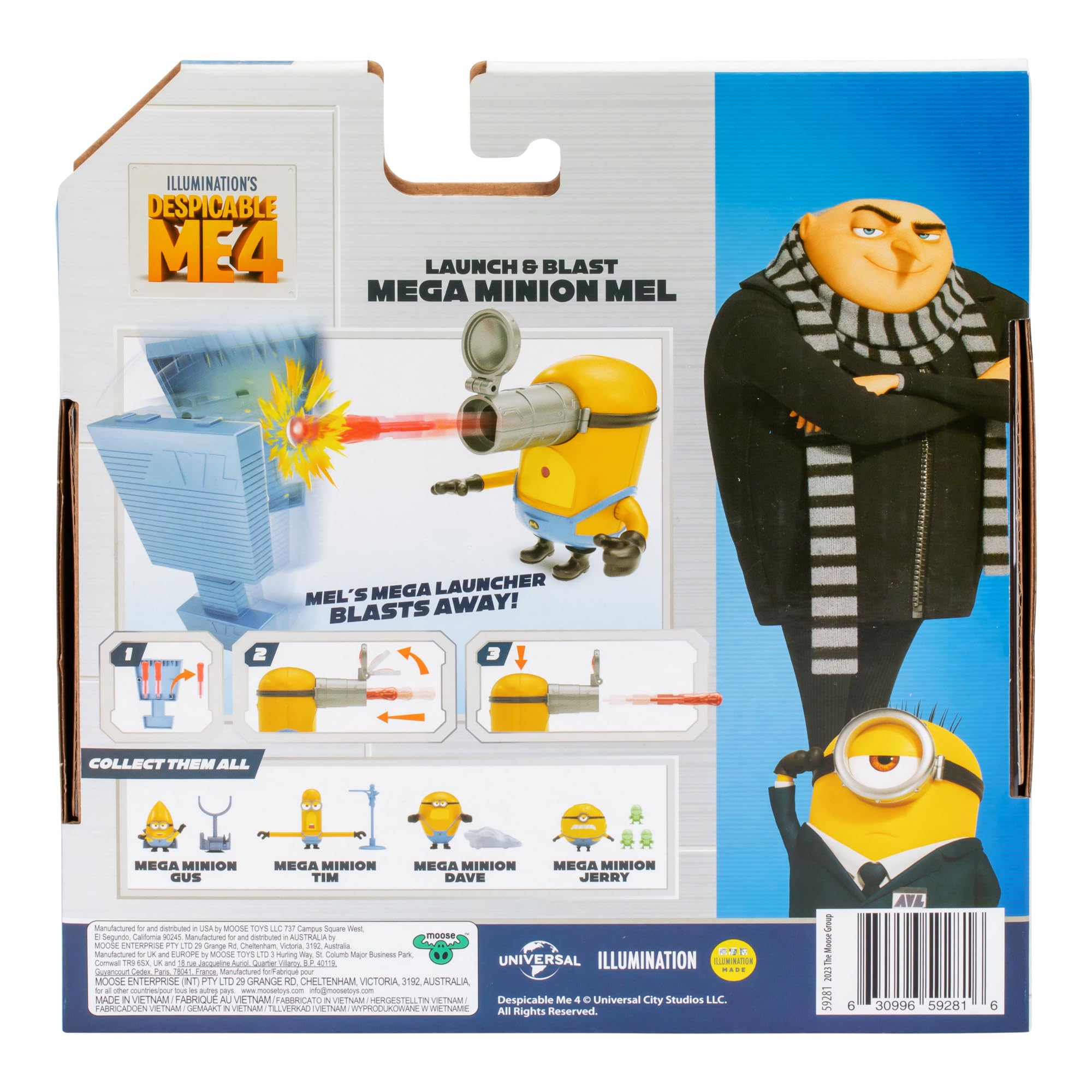 MINIONS Launch & Blast Mega Minion Mel Action Figure - Push-Activated Blaster Play Feature 9