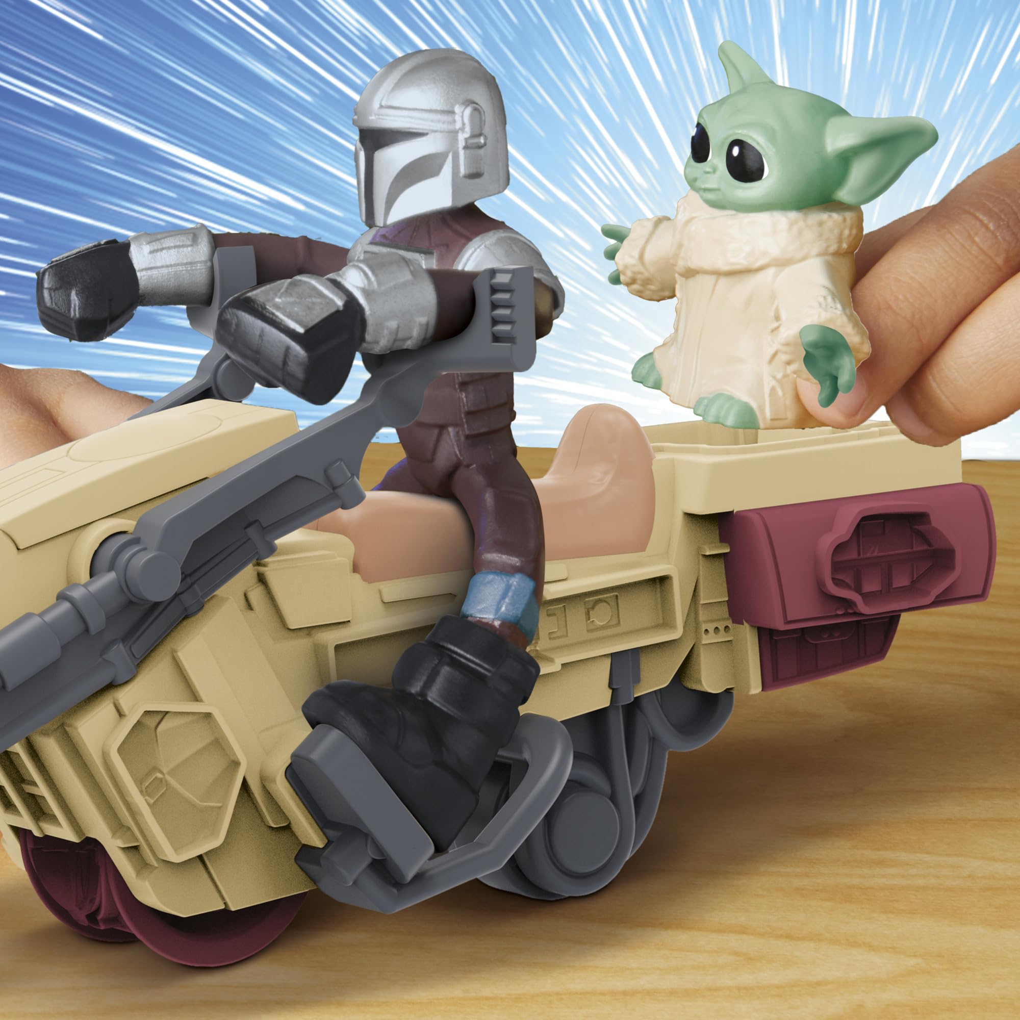 Play-Doh Star Wars: The Mandalorian Launching Speeder Playset | Ages 4+ | Includes 4 Cans 7