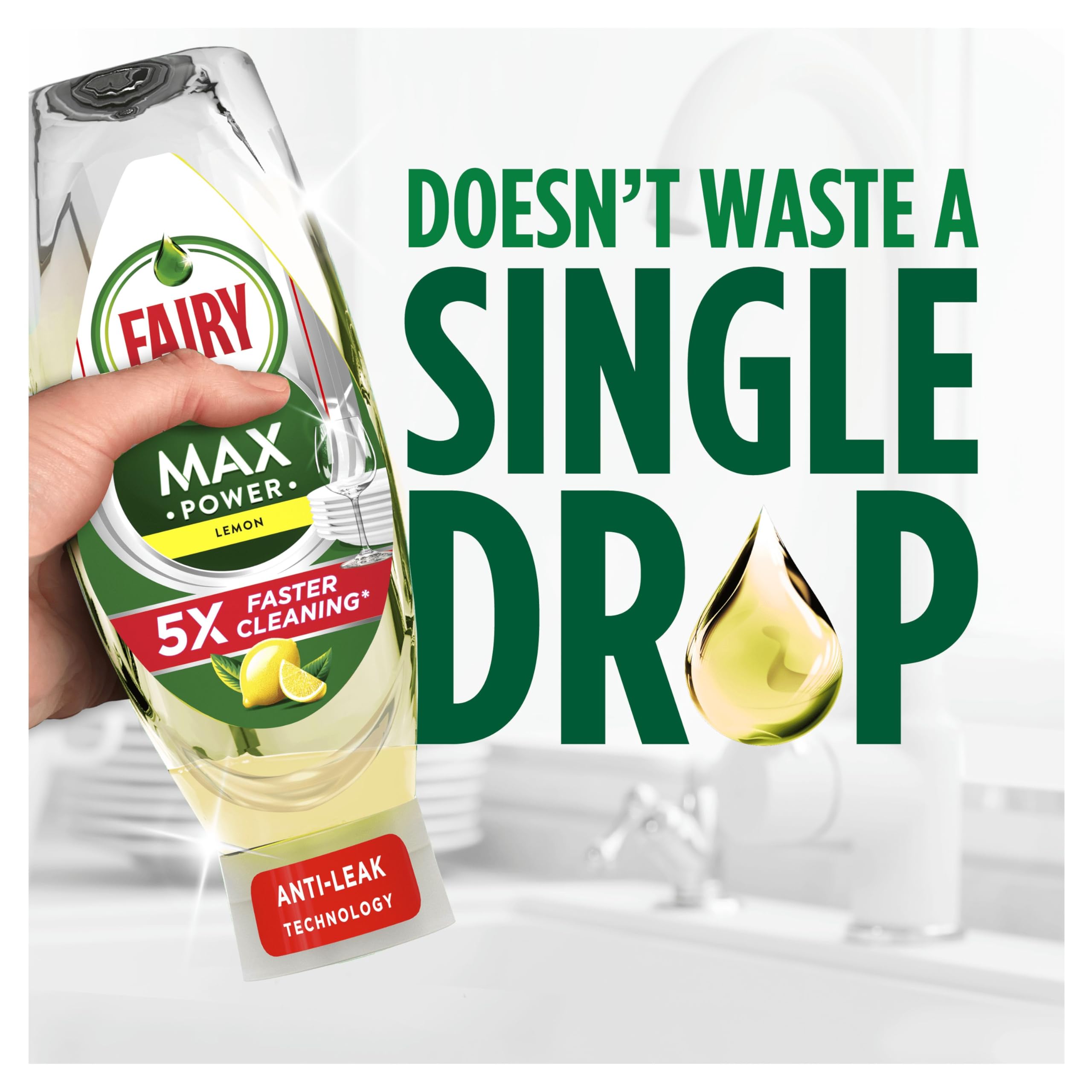 Fairy Max Power Washing Up Liquid Lemon 730ML - Easy and Effortless Cleaning 11