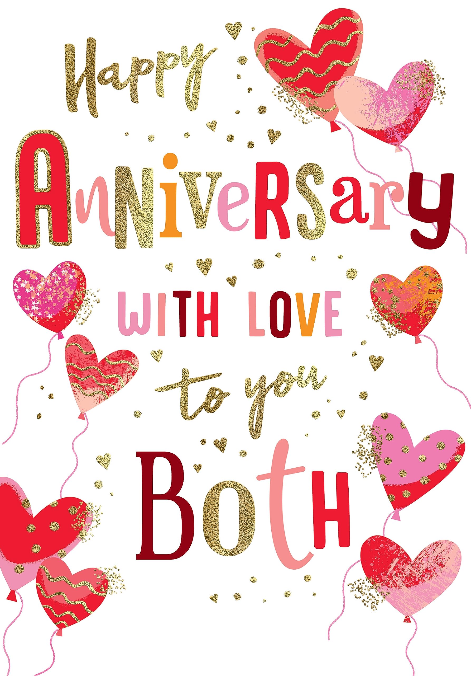Avant Garde Studios Happy Anniversary To You Both Card - 9 x 6 inch | Multicolor | Includes Envelope 1