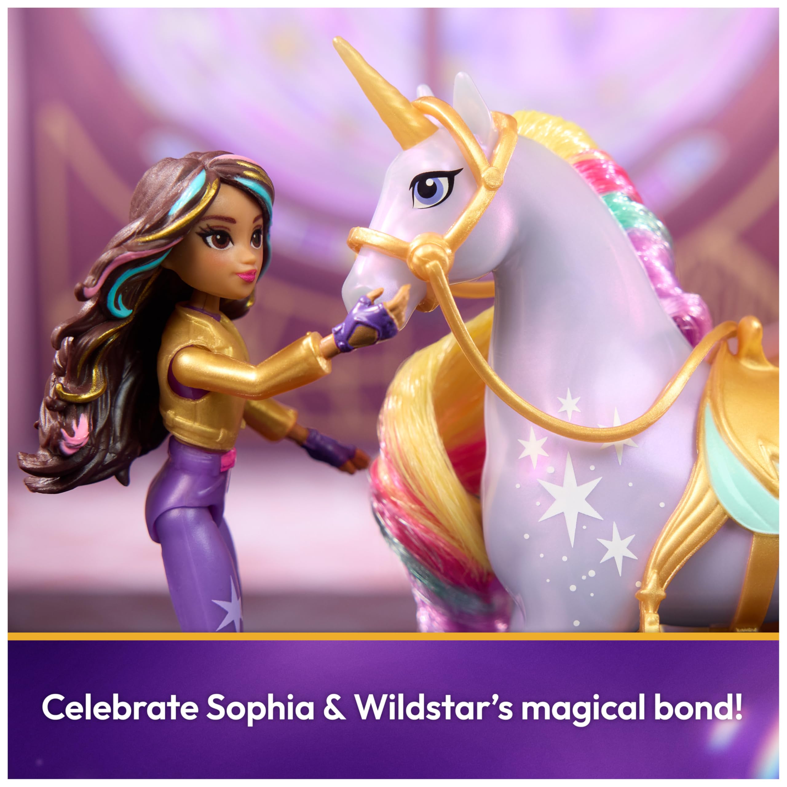 Unicorn Academy Sophia & Wildstar Playset with 2 Riding Accessories and Hair Styling Tool | Ages 4+ 4