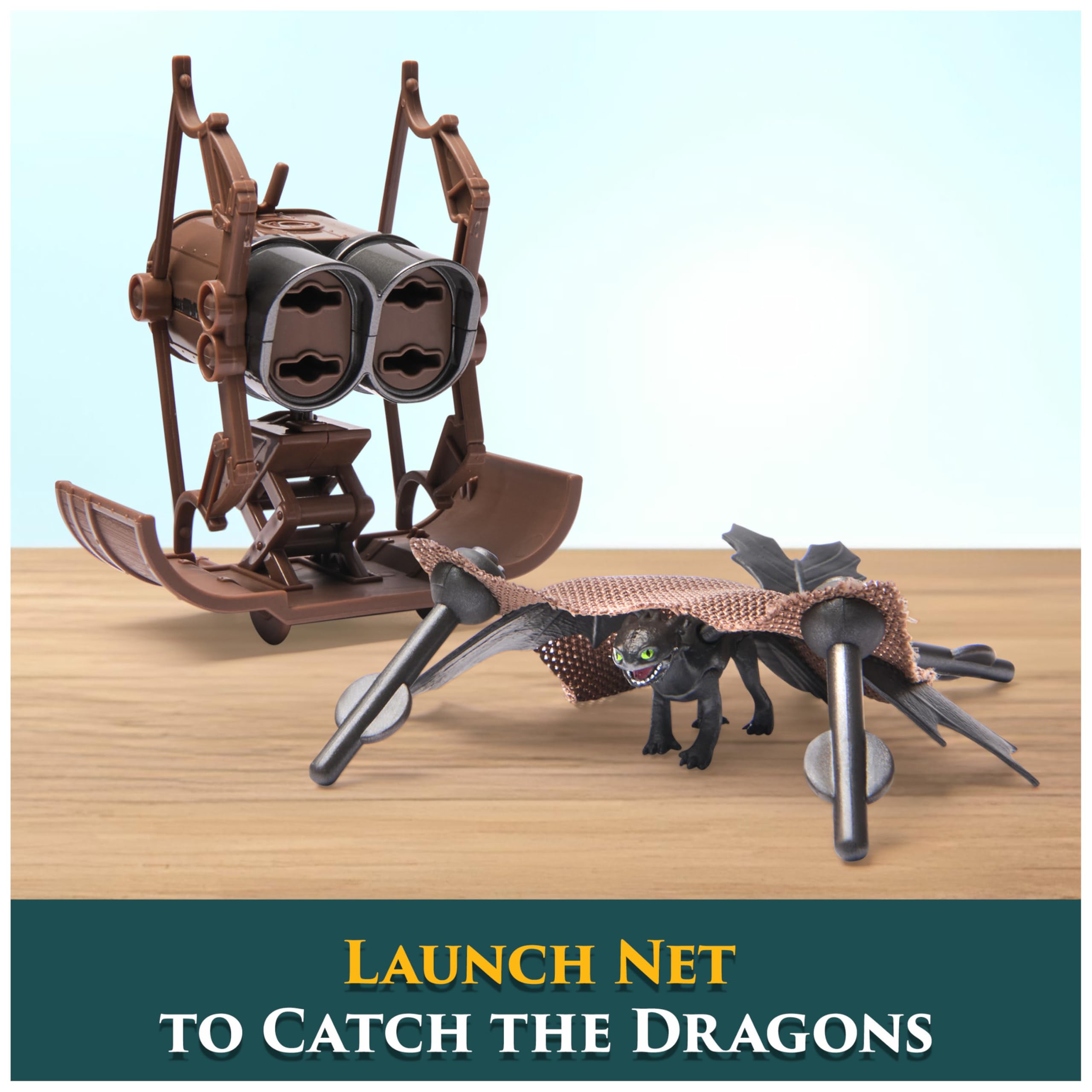 Dreamworks Dragons Dragon Catcher Set with 5 Dragons, Mangler, and Net | Ages 4+ 5
