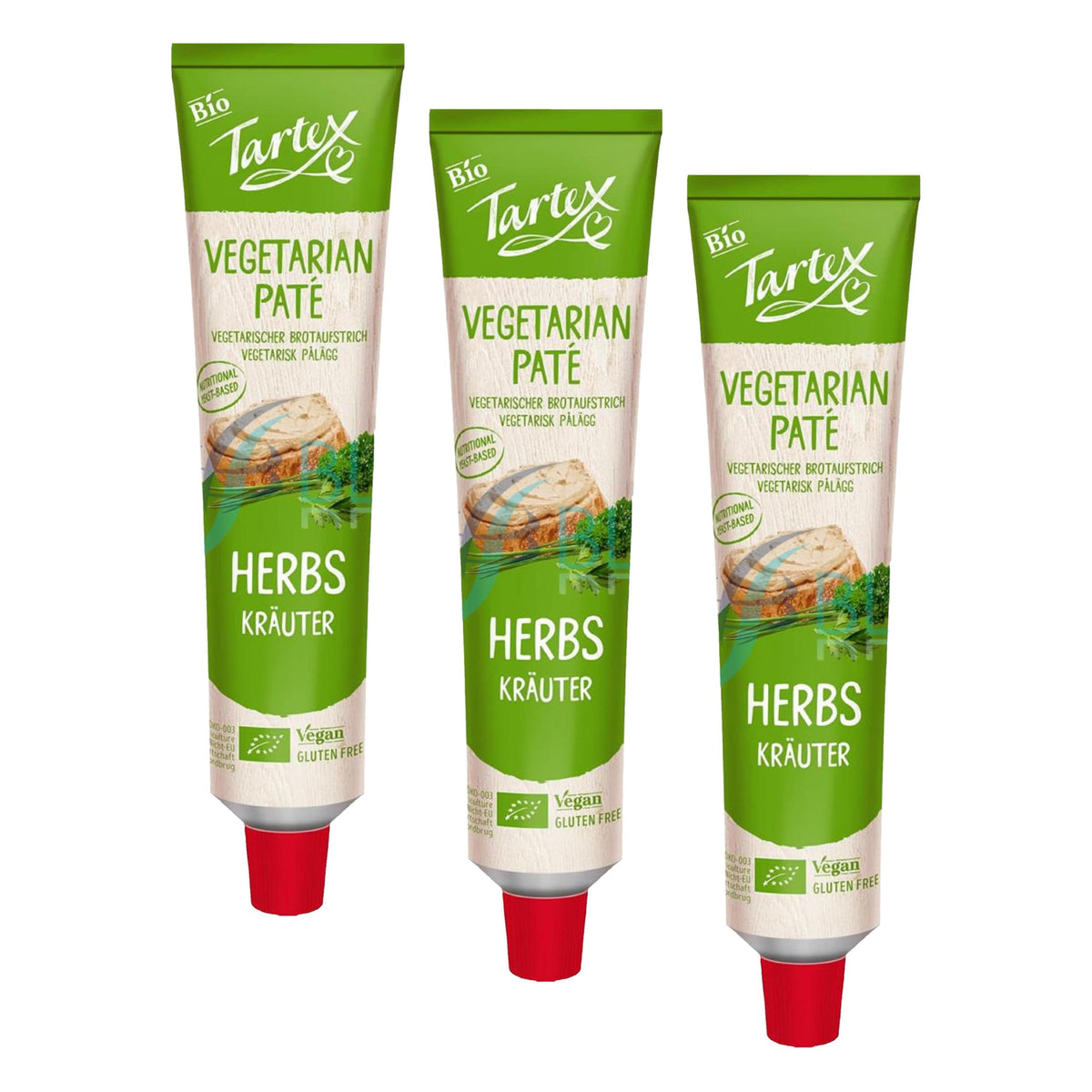 Tartex Organic Herb Pate Tube - 200g, Pack of 3