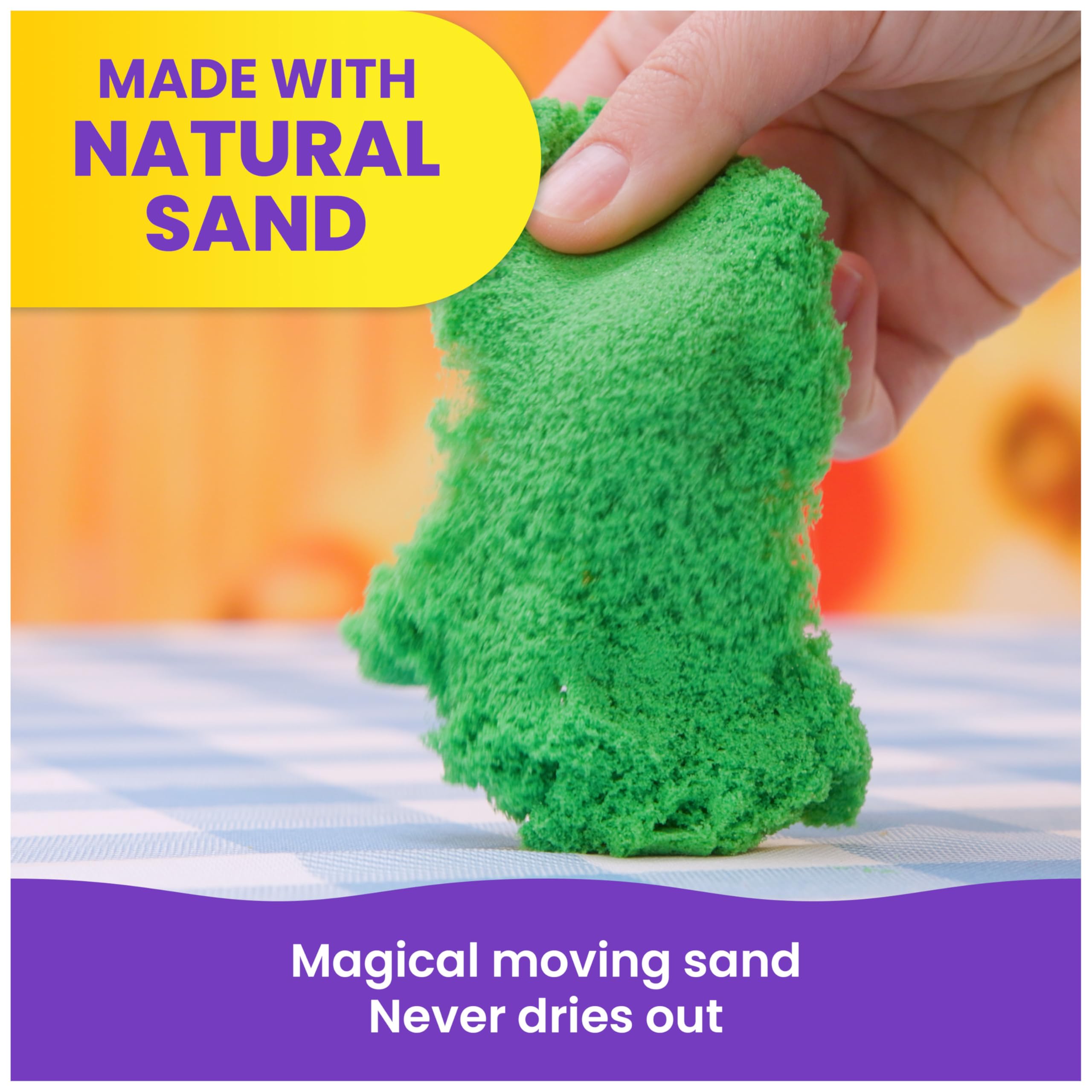 Kinetic Sand SquishPizza Rising Pizza Playset with 452g Play Sand and 5 Tools | Ages 5+ 8