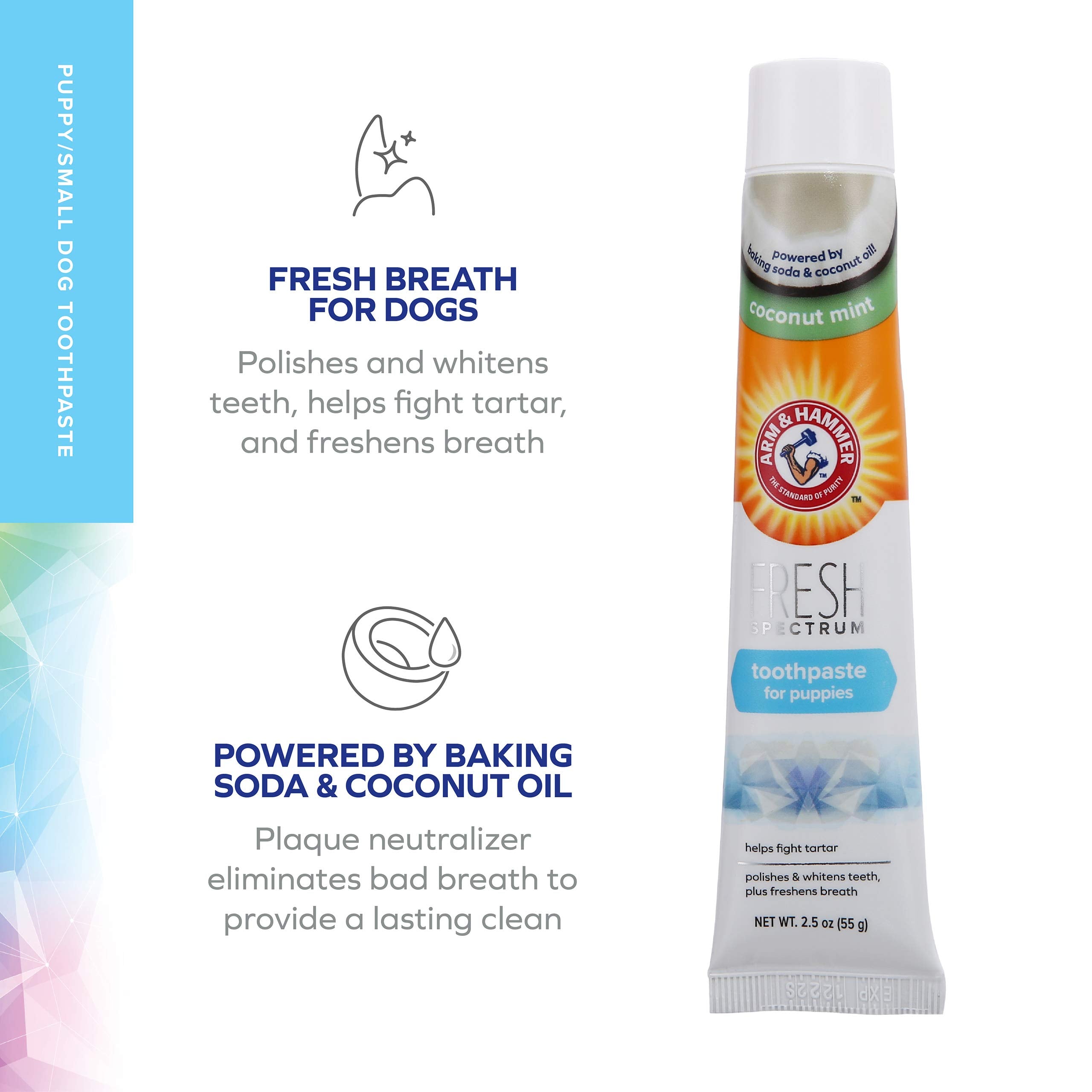 ARM & HAMMER Fresh Spectrum Coconut Mint Puppy Toothpaste - 55g | Baking Soda Formula | Freshens Breath 5