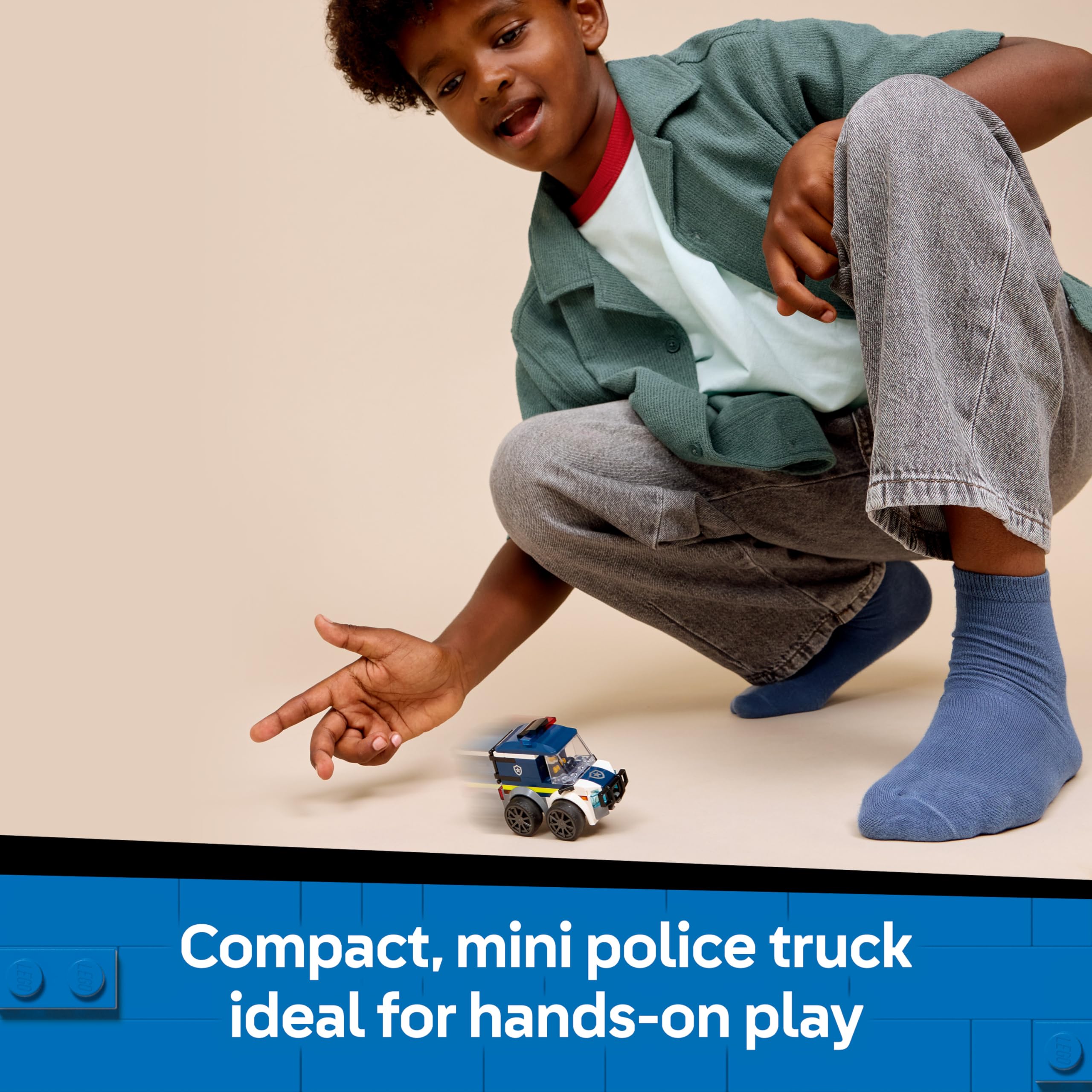 LEGO City Rides 60481 Police Truck Toy Building Set for Ages 5+ | Easy-Build 6