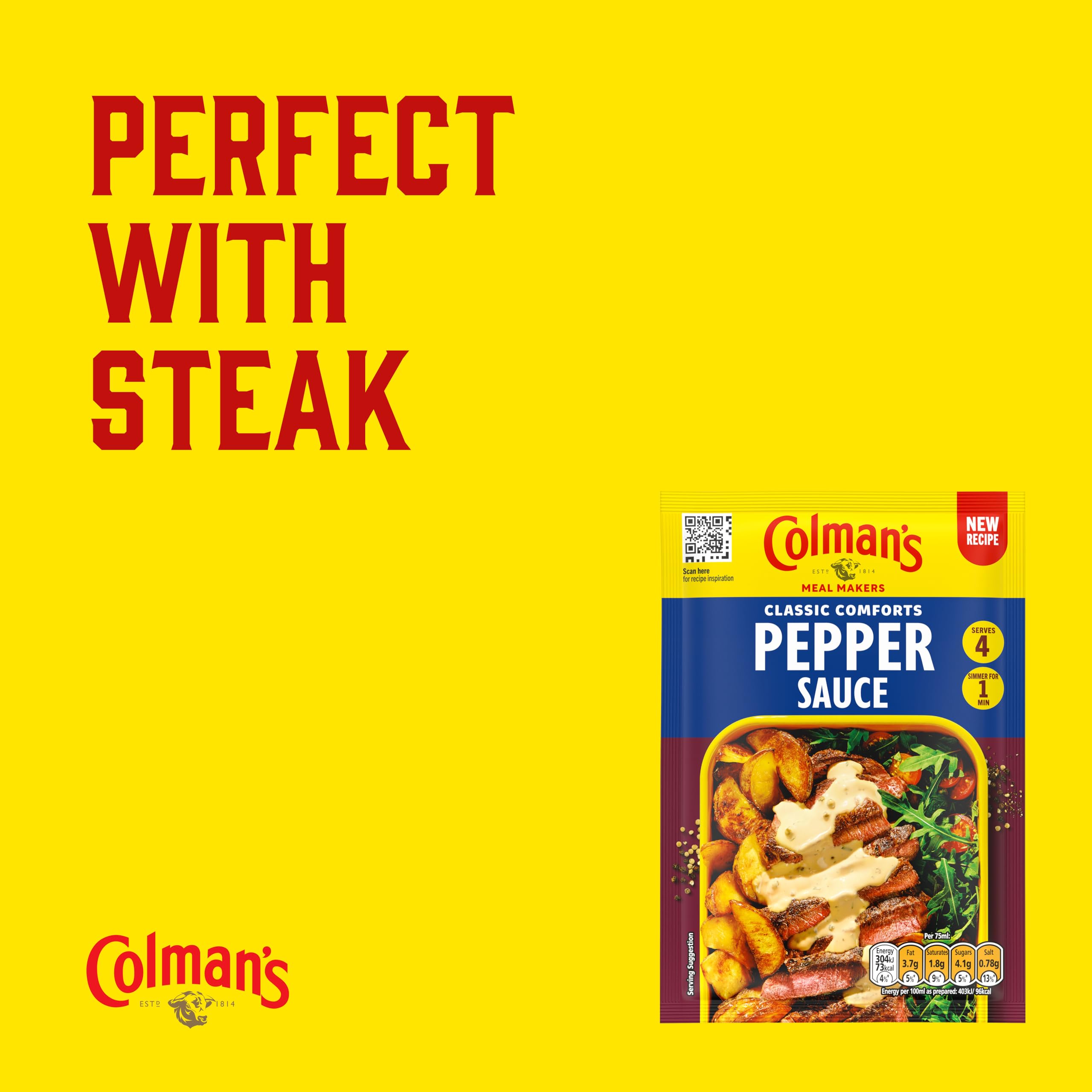 Colman's Classic Comforts Pepper Sauce Mix - Vegetarian, No Artificial Colours/Preservatives | 4 Servings 3