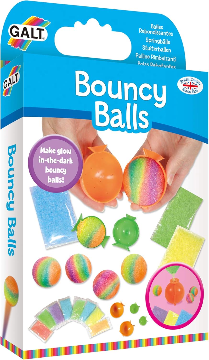 Galt Bouncy Balls Craft Kit - Make Glow-in-the-Dark Bouncy Balls, Ages 8+ 1