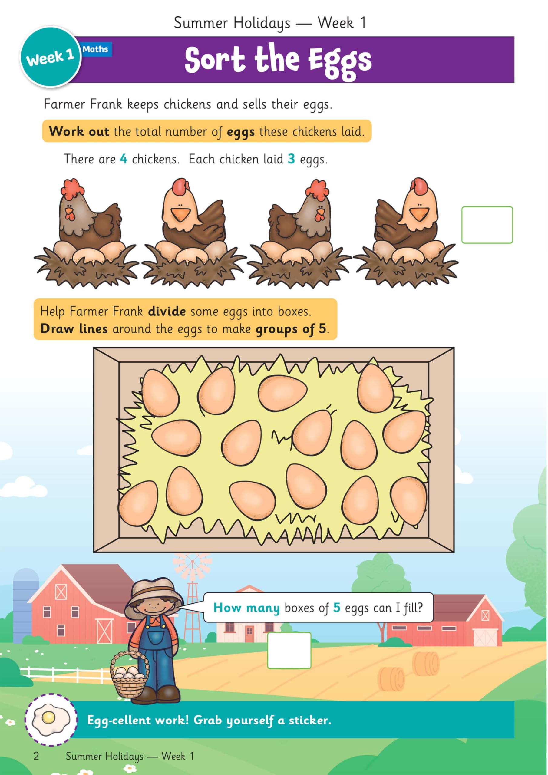 CGP Summer Holidays Activity Workbook - Year 1 to Year 2 Transition | Curriculum Aligned | 64 Pages 2