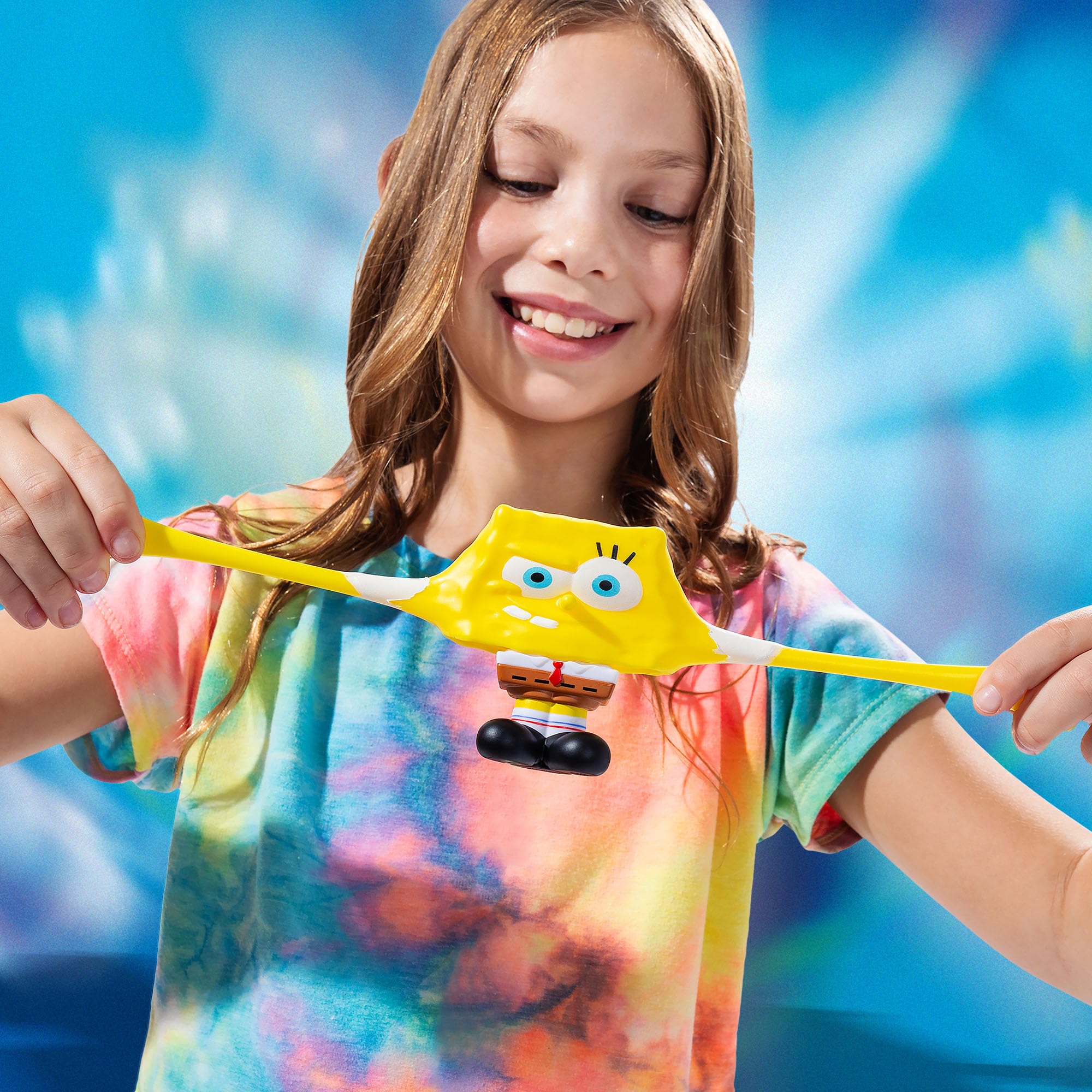 Basic Fun Stretch Armstrong SpongeBob SquarePants Figure - 7.5cm Stretchy Toy | Ages 4+ 3