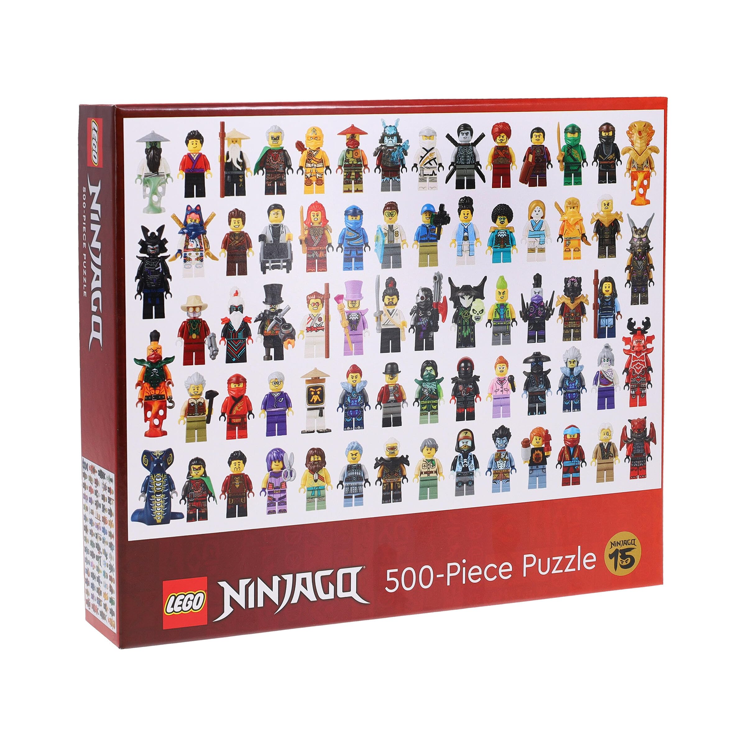 Chronicle Books Lego Ninjago 500-Piece Puzzle | 15th Anniversary Minifigure Collection | Ages 7+