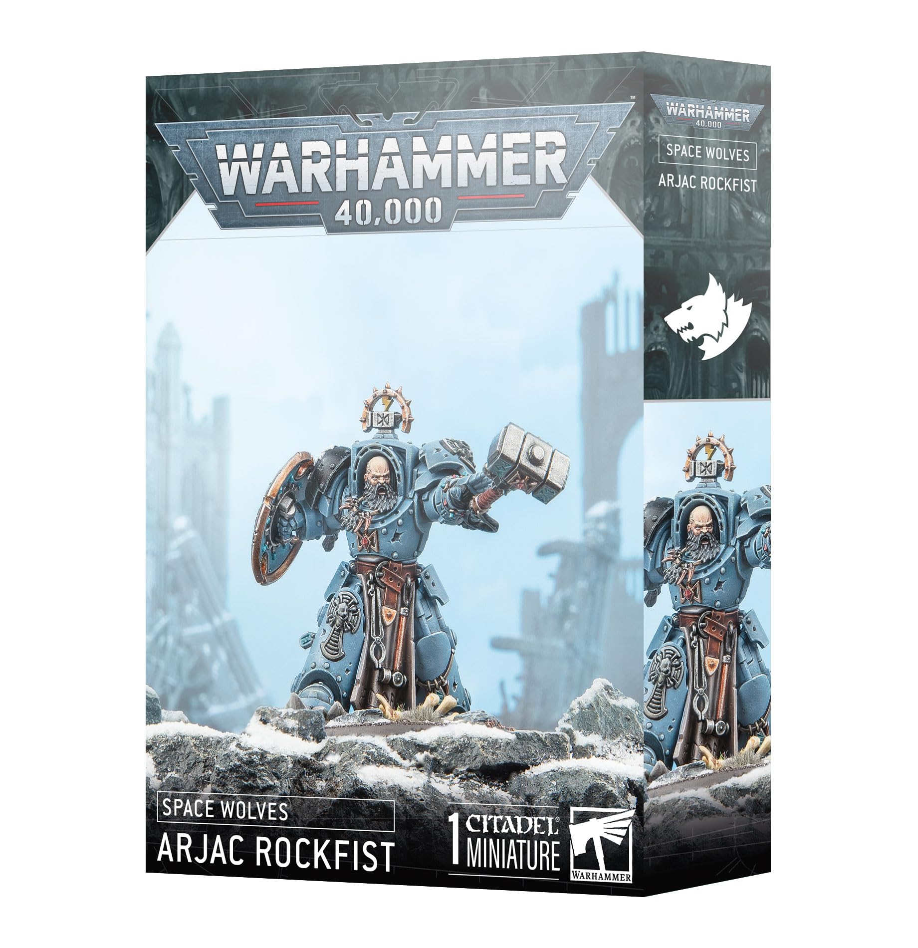 Games Workshop Warhammer 40,000 Space Wolves: Arjac Rockfist Plastic Model Kit