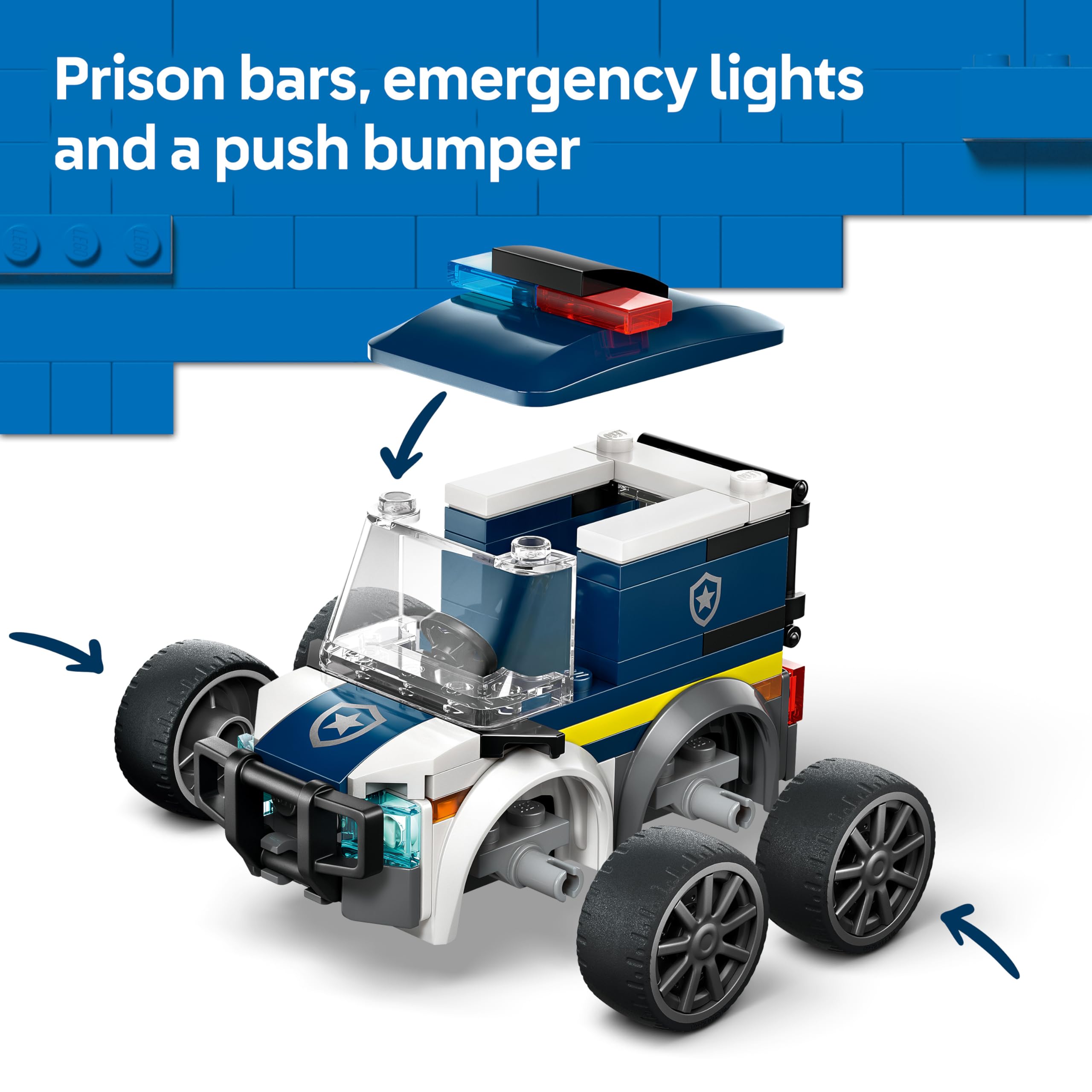 LEGO City Rides 60481 Police Truck Toy Building Set for Ages 5+ | Easy-Build 5