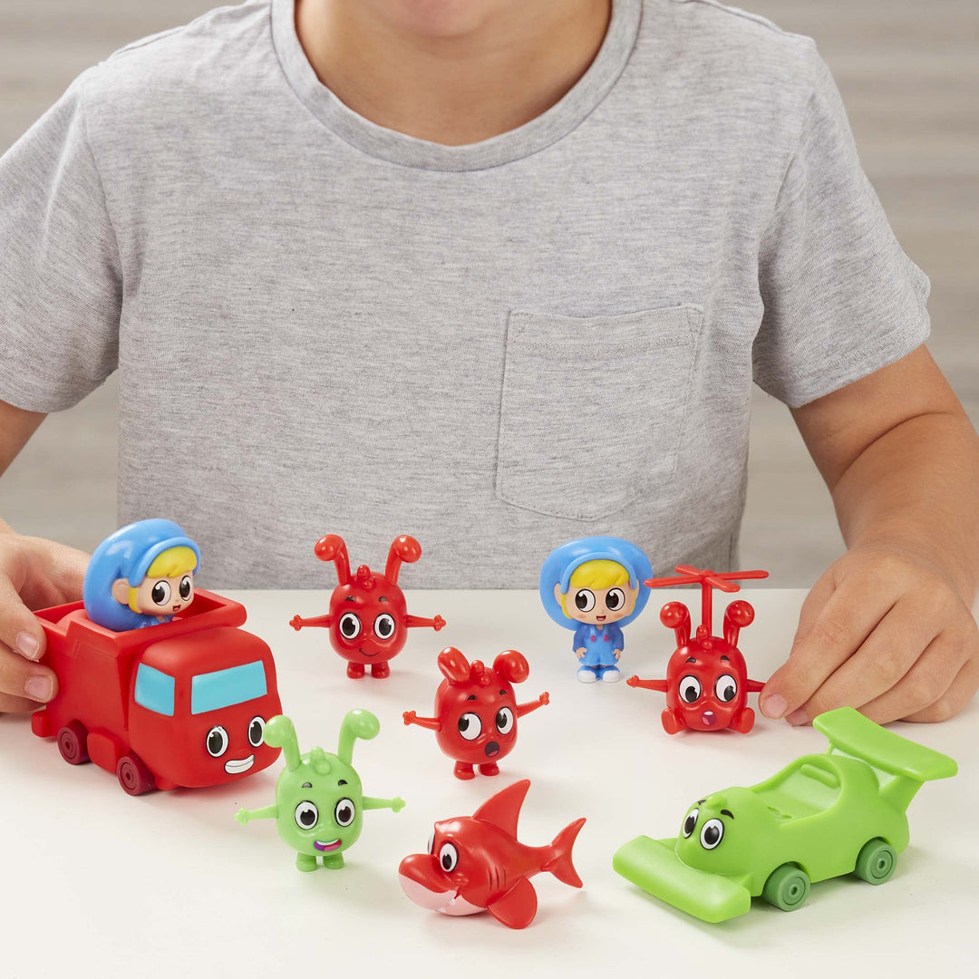 MEGA MORPHLE Figure and Vehicle Playset - 6-Piece Action Figures with Mini Vehicles for Toddlers