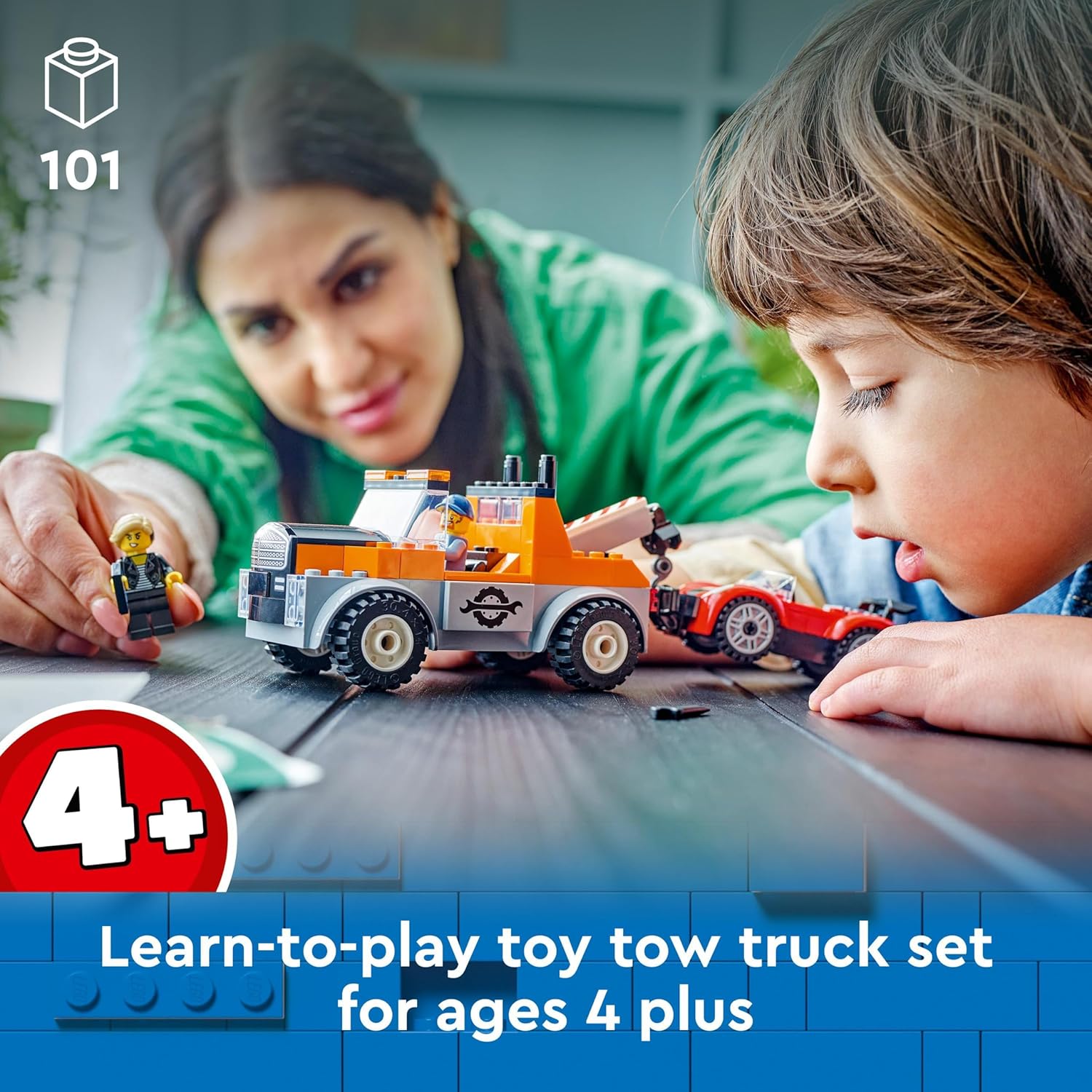 LEGO City Tow Truck and Sports Car Repair Vehicle Toy Set - Building Playset for Ages 4+ 4