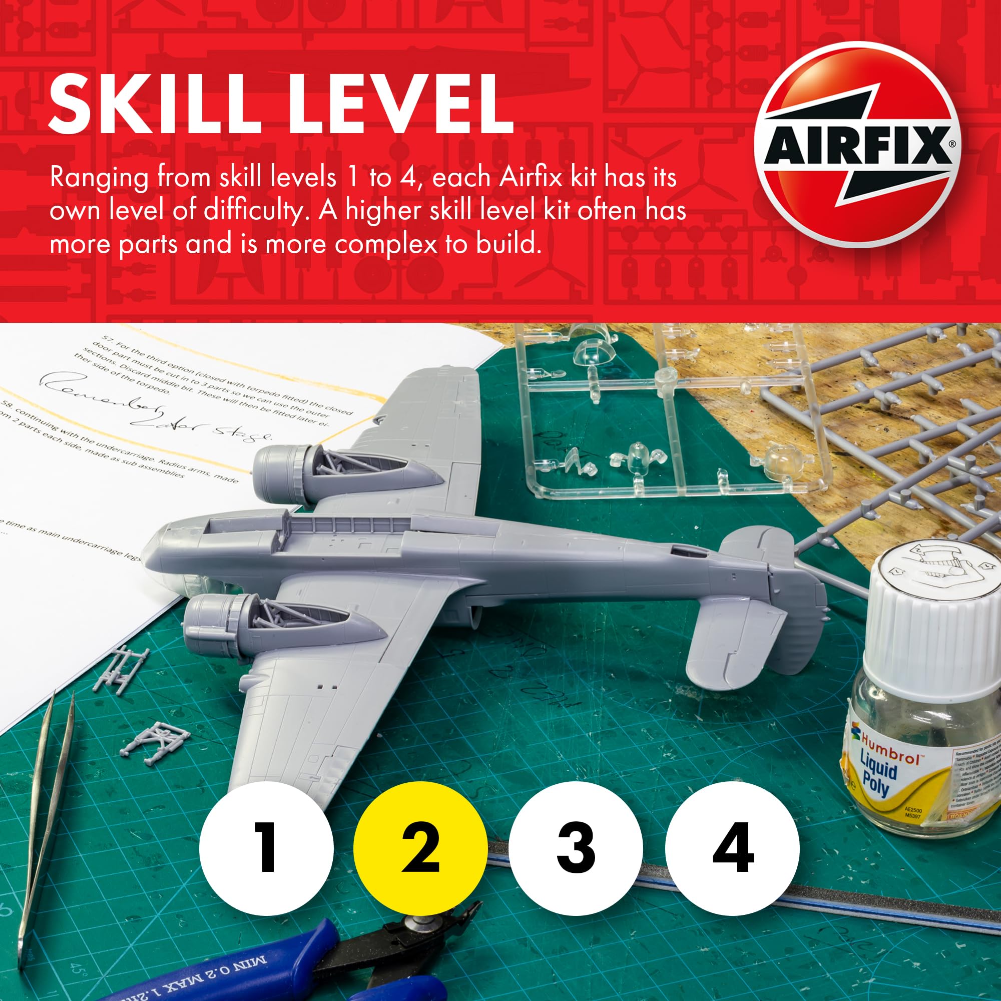 Airfix A01315V WWI Male Tank Mk.I 1:76 Scale Model Kit - 49 Piece Plastic Tank Model for Ages 8+