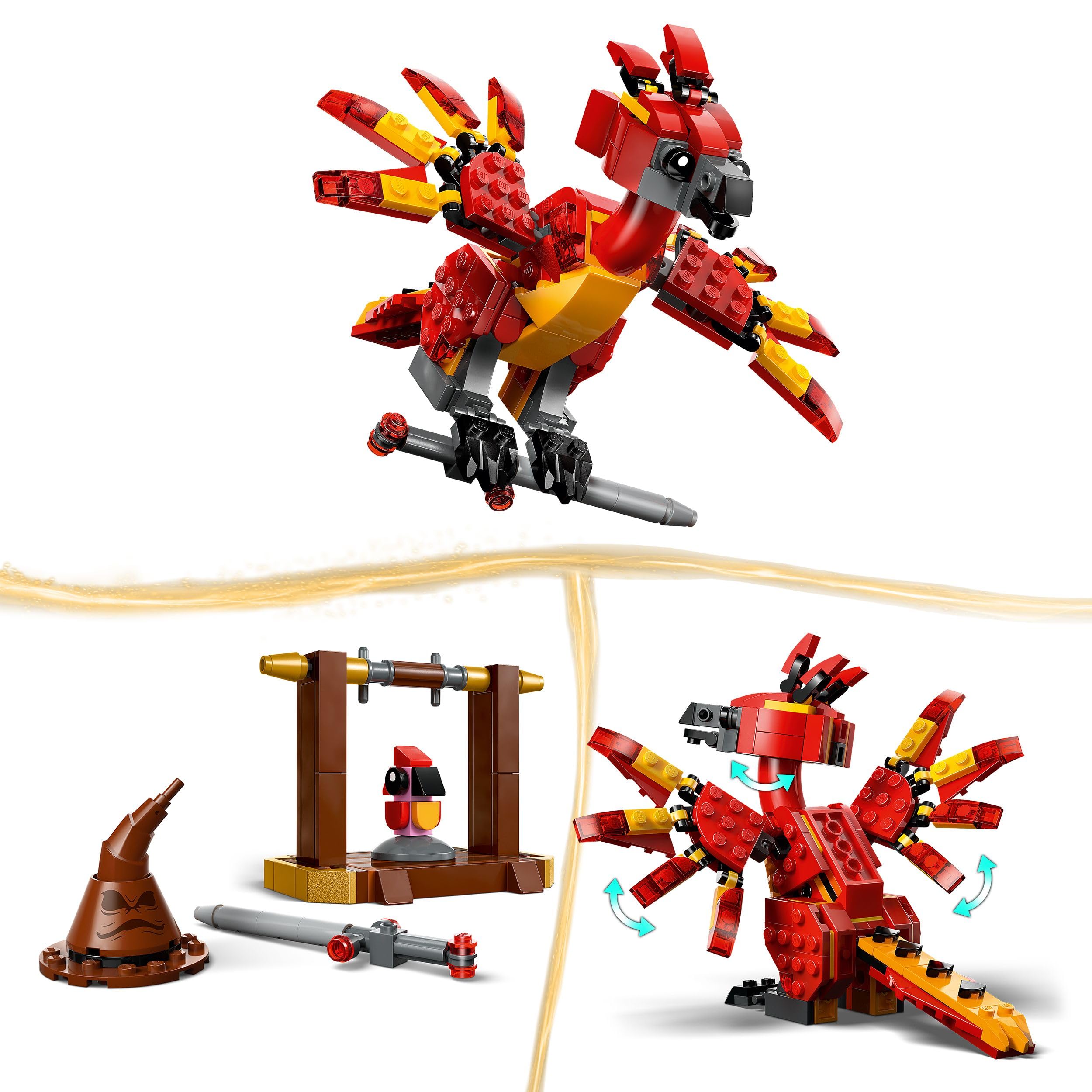 LEGO Harry Potter Fawkes Dumbledore’s Phoenix Building Set 76448 for Ages 8+ | Includes Sword of Gryffindor 3