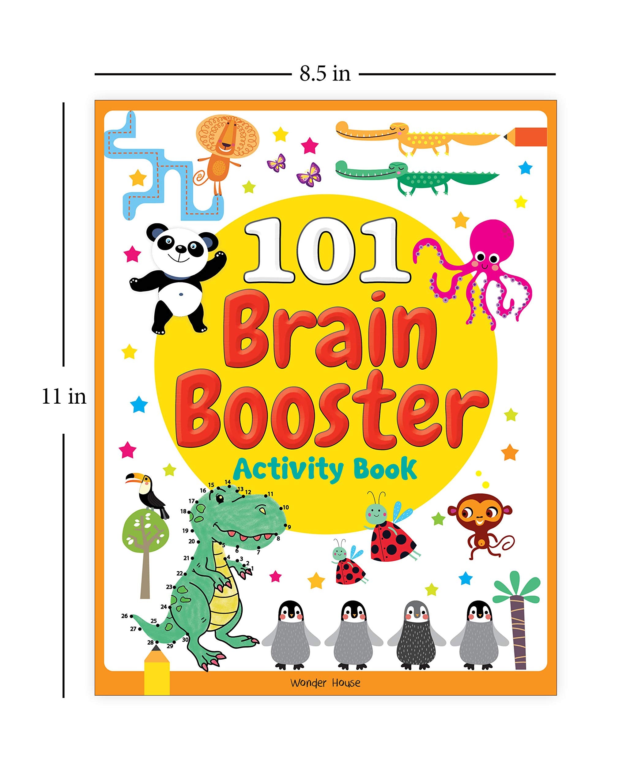 Wonder House 101 Brain Booster Activity Book - Mazes, Coloring & Puzzles for Ages 3-5 3