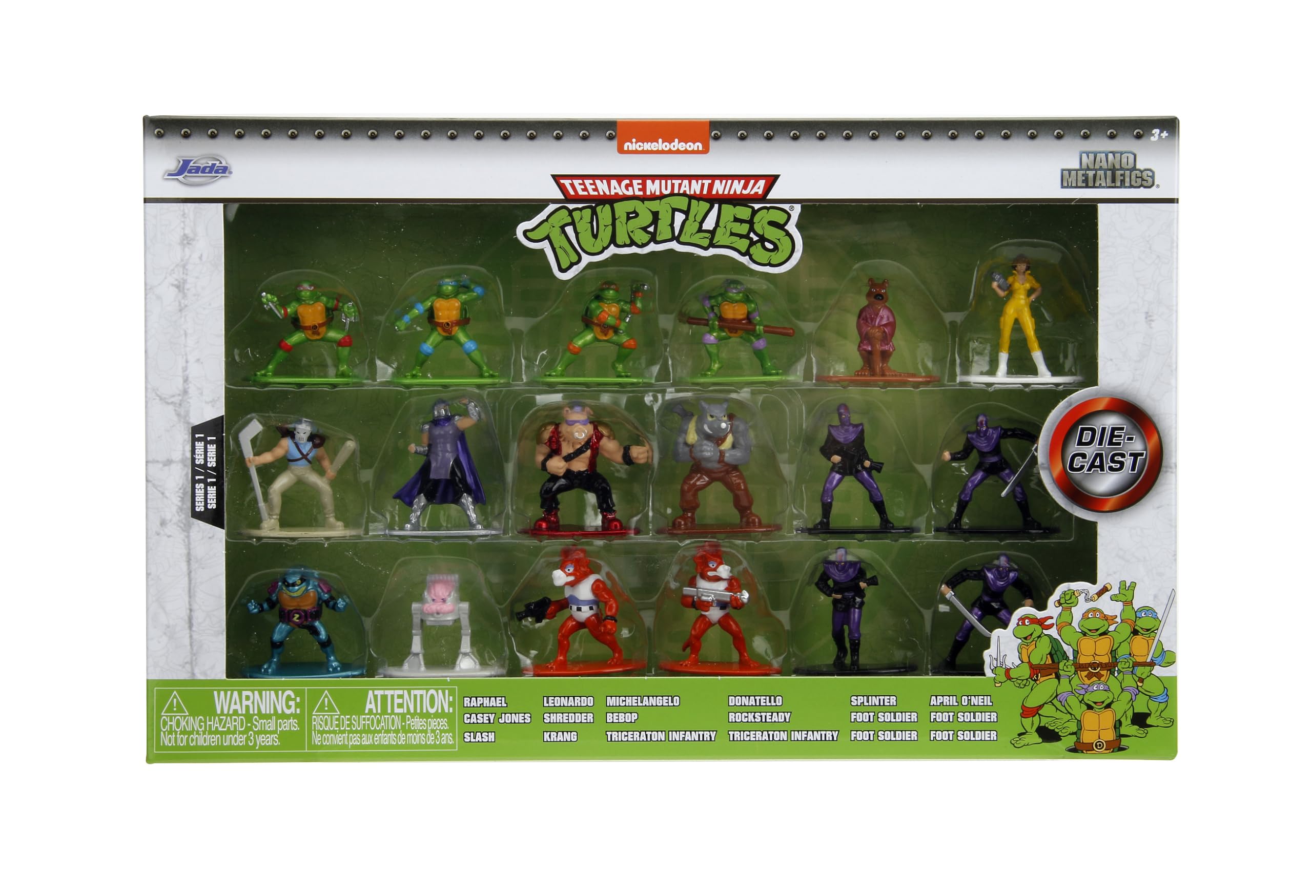 Jada TMNT Nano Figures Multipack Wave 1 - 18 Figures | 1.65 Inch Die-Cast Metal | Ages 3+