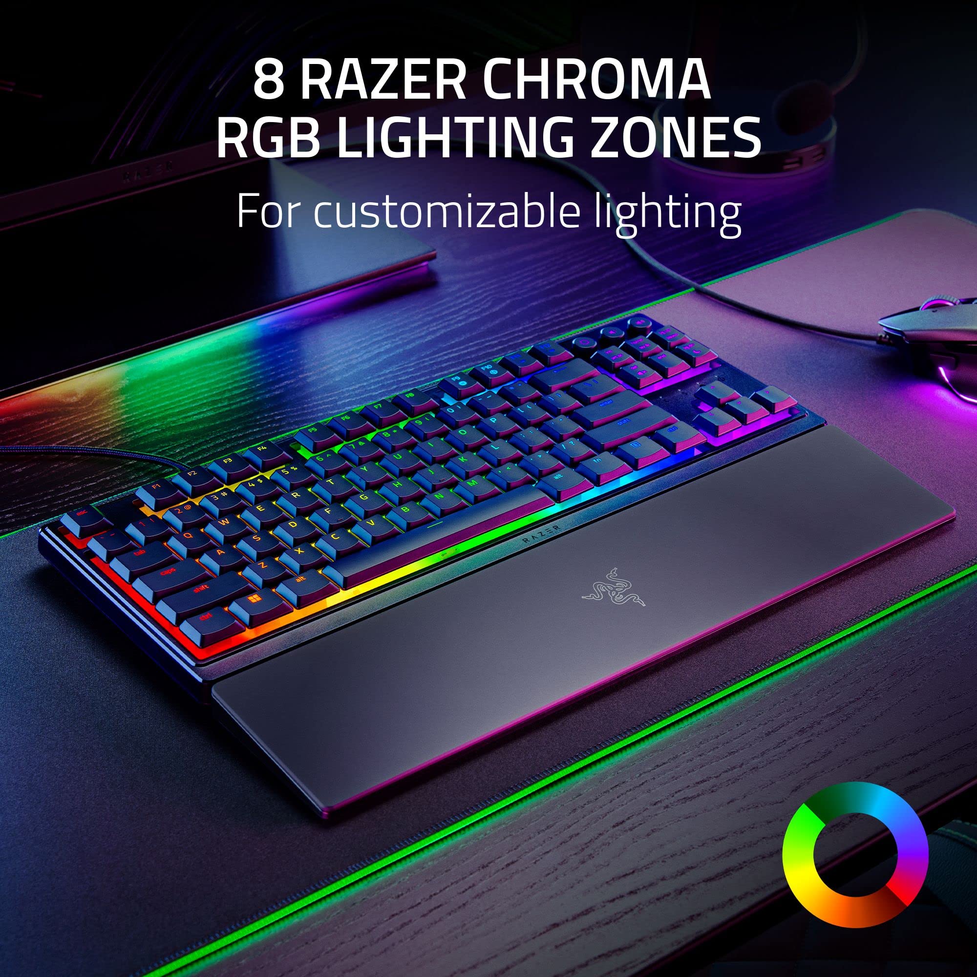 Razer Ornata V3 Tenkeyless Gaming Keyboard - Mecha-Membrane Switches, RGB Backlighting, Magnetic Wrist Rest, UK Layout 5