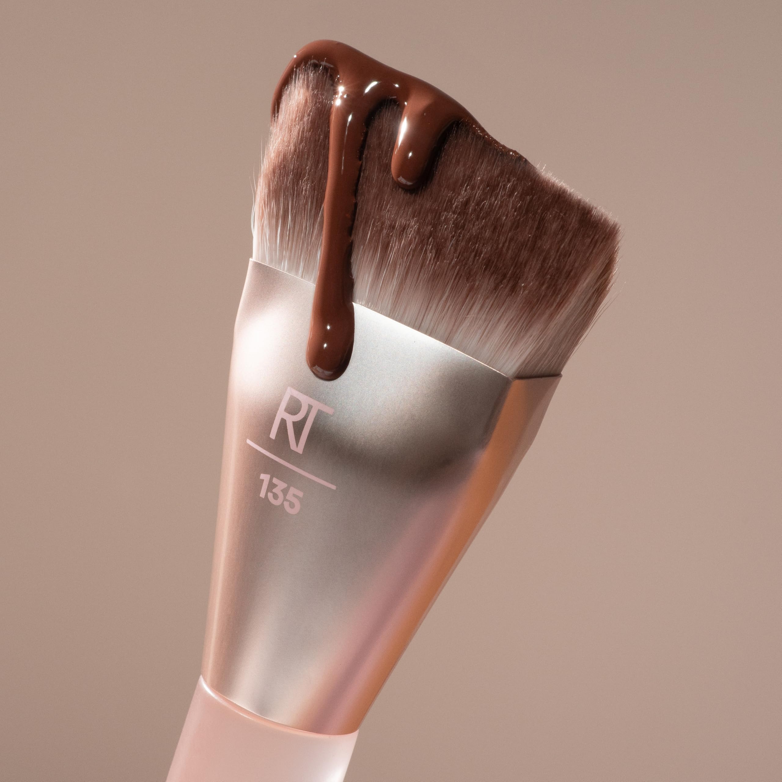 REAL TECHNIQUES New Nudes H-Diamond Blending Brush for Foundation, Contour & Blush | Synthetic Bristles