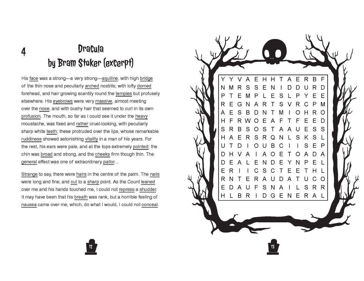 Arcturus Haunting Horror Wordsearch - 208 Pages | Paperback | English