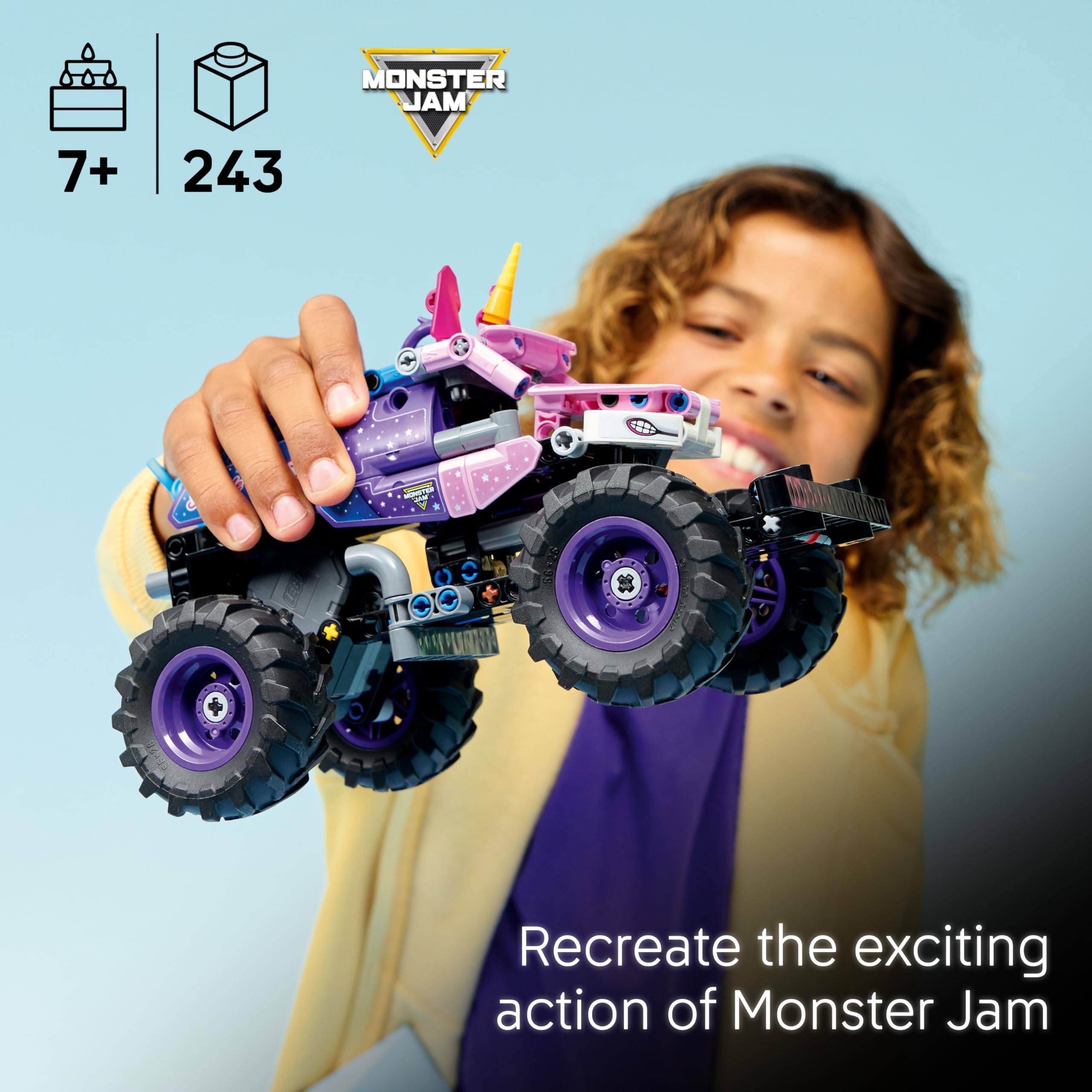 LEGO Technic Monster Jam Sparkle Smash Pull-Back Truck Toy 42220 | Ages 7+