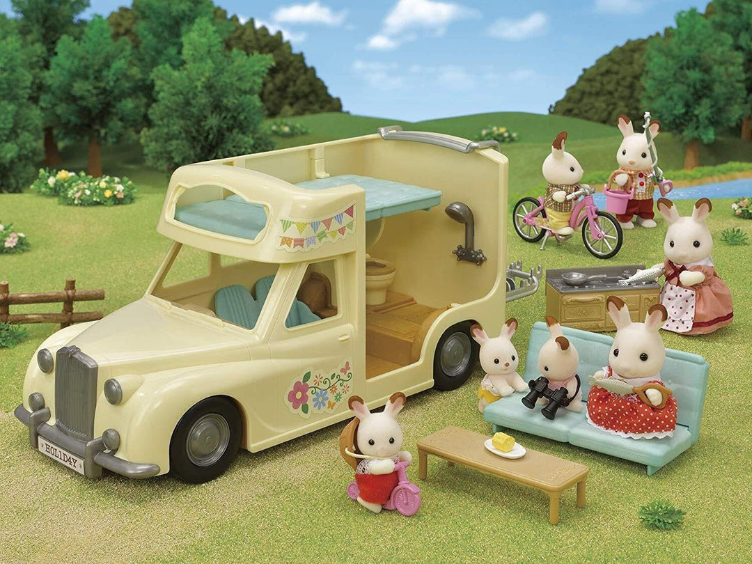 Sylvanian Families Family Campervan Playset - Seats 7 with Camping Accessories