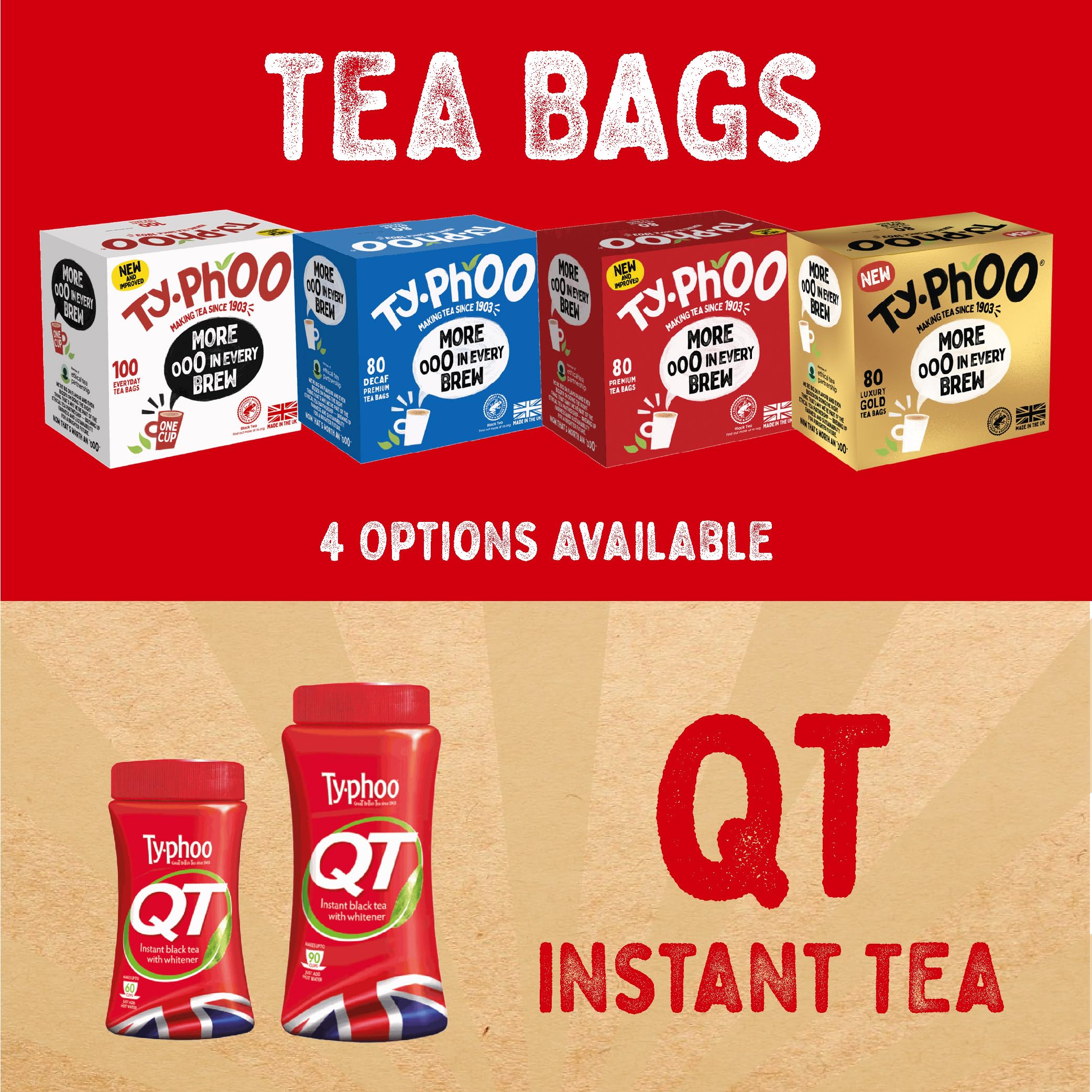 TY.PHOO Black Tea Bags - 100 Count One Cup Bags | Smooth Classic British Blend 9