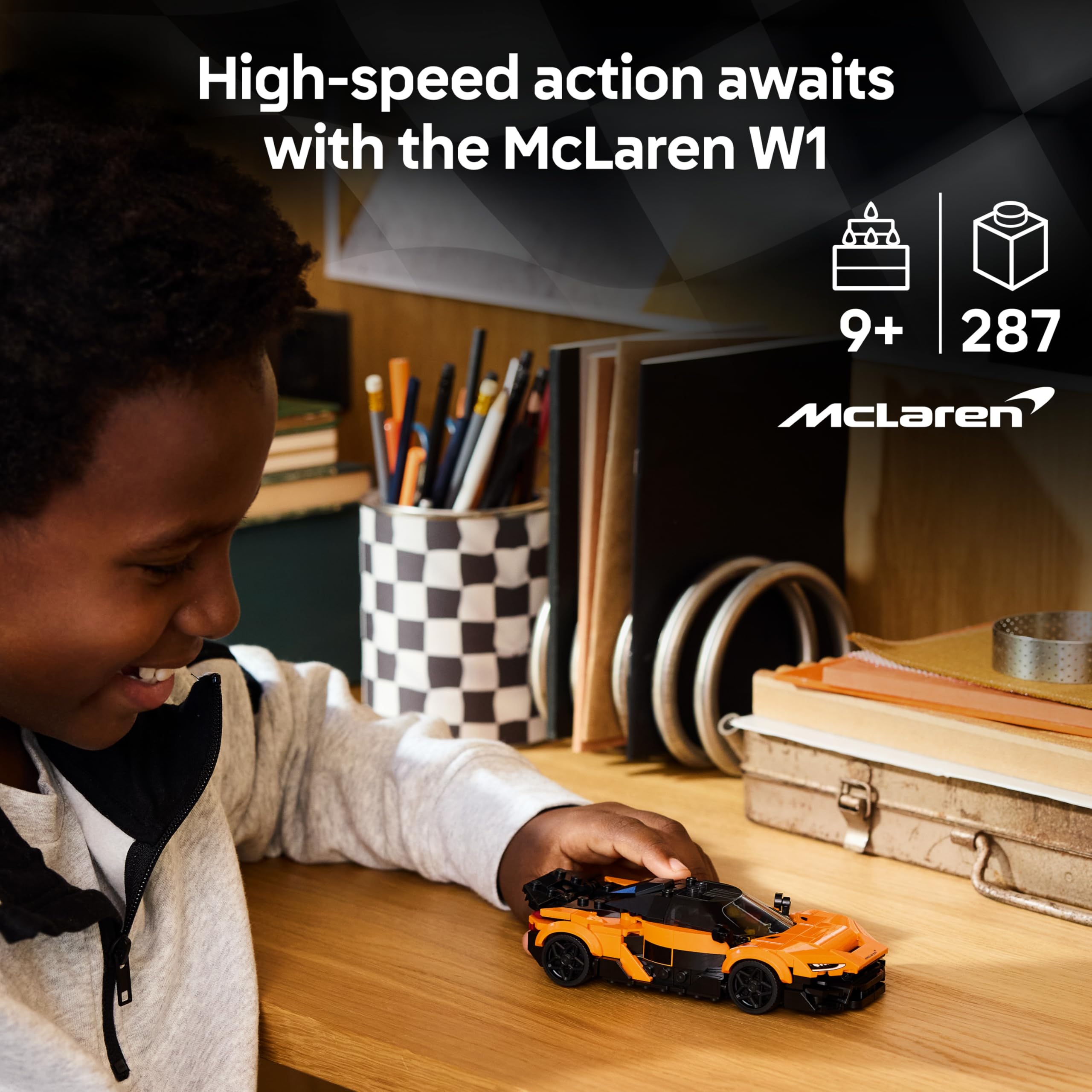 LEGO Speed Champions McLaren W1 Supercar Toy Model Kit 77257 for Ages 9+ with 287 Pieces