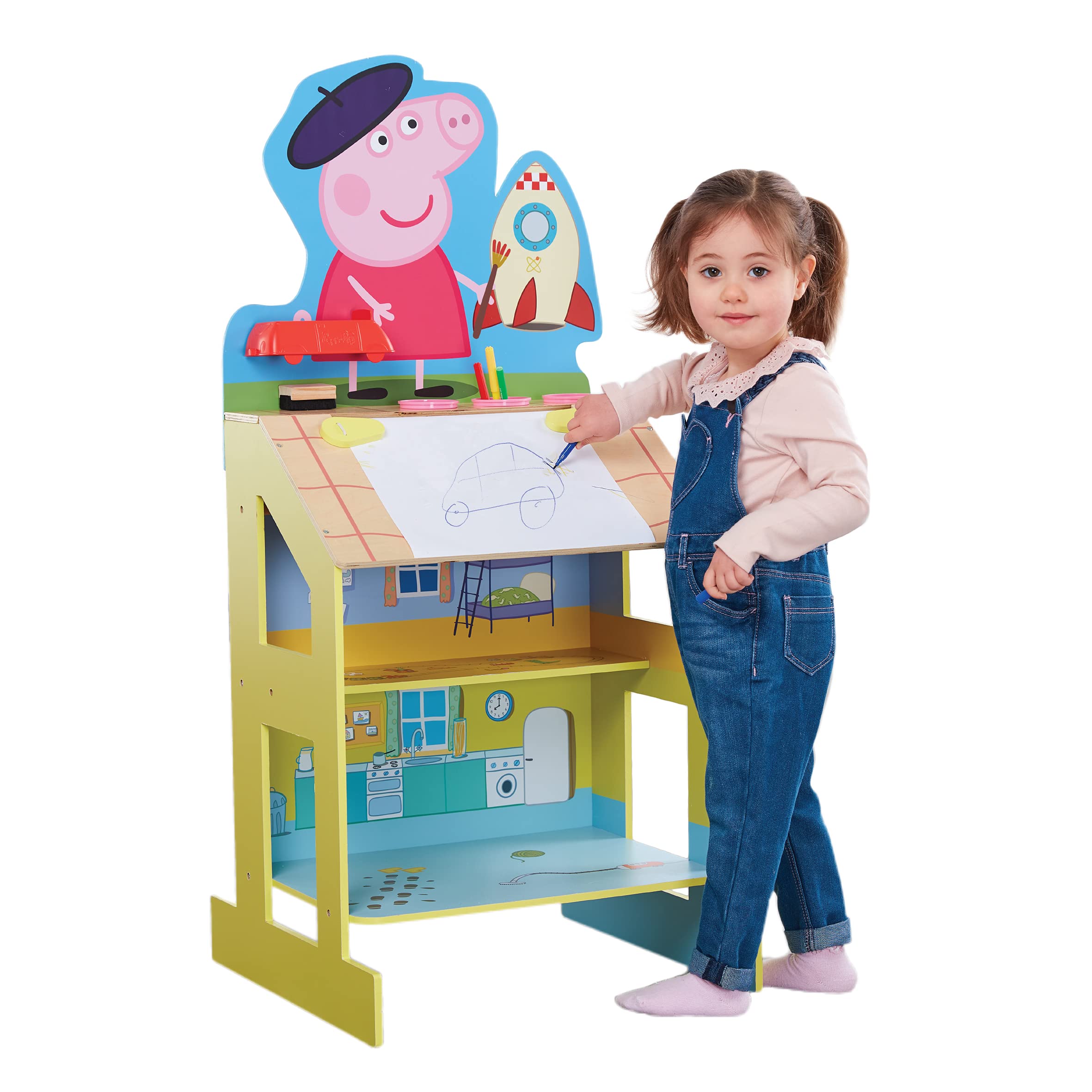 Peppa Pig Speel en teken houten schildersezel 5