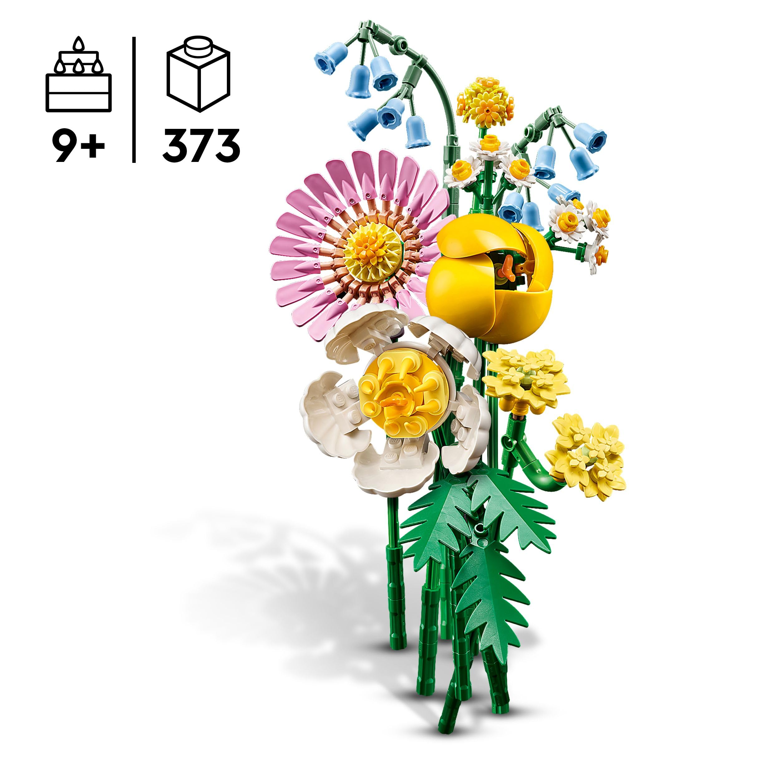 LEGO Botanicals Petite Sunny Bouquet – 373-teiliges Bauset für Kinder ab 9 Jahren 3
