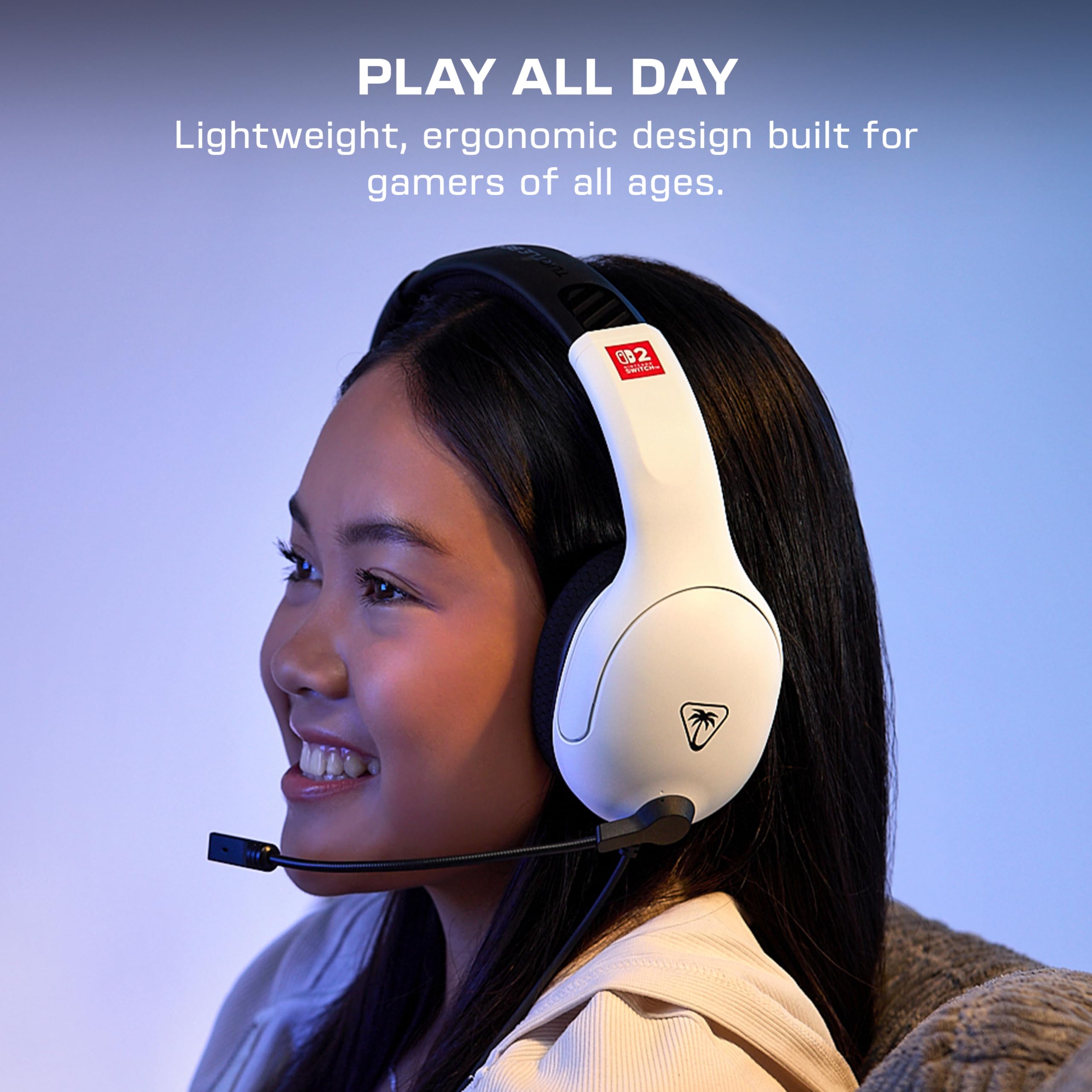 Turtle Beach Airlite Fit Black and White Wired Gaming Headset for Nintendo Switch 2, Switch OLED, Switch Lite 9