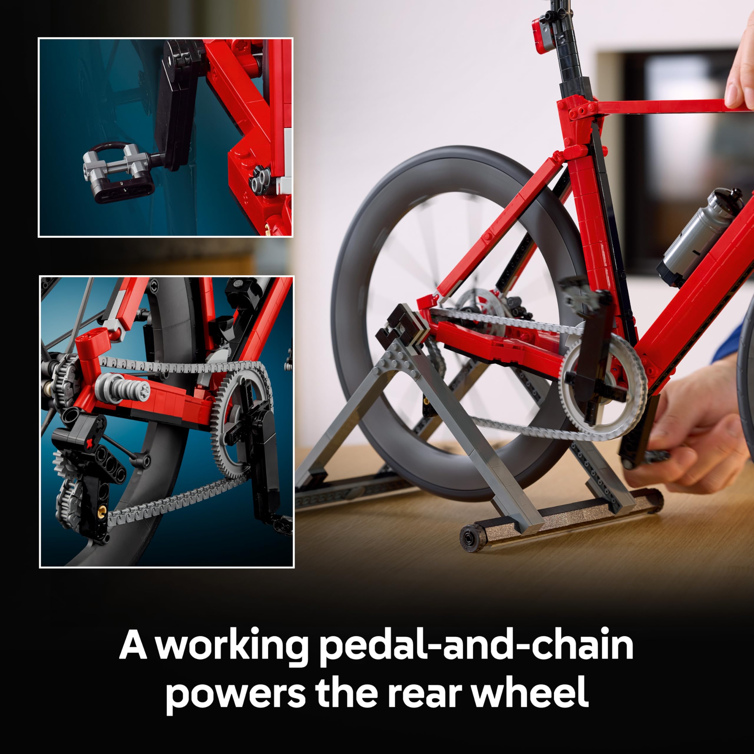 LEGO Icons Road Bike Model Kit for Adults | Functional Mechanics | Ages 18+ 4