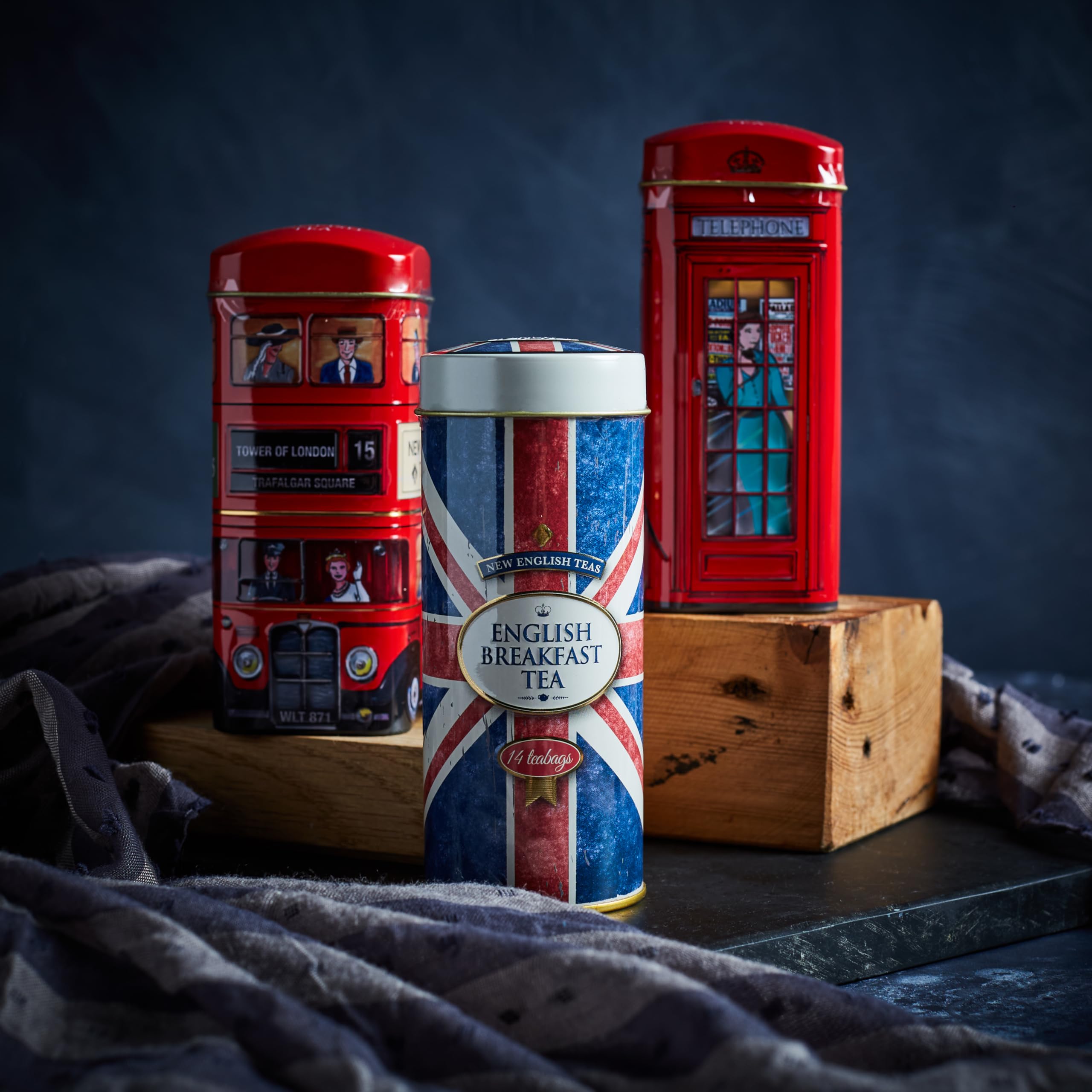 New English Teas Heritage Tea Selection Triple Tea Tins Gift Pack | 3 Piece Set | 28 Teabags Total 4