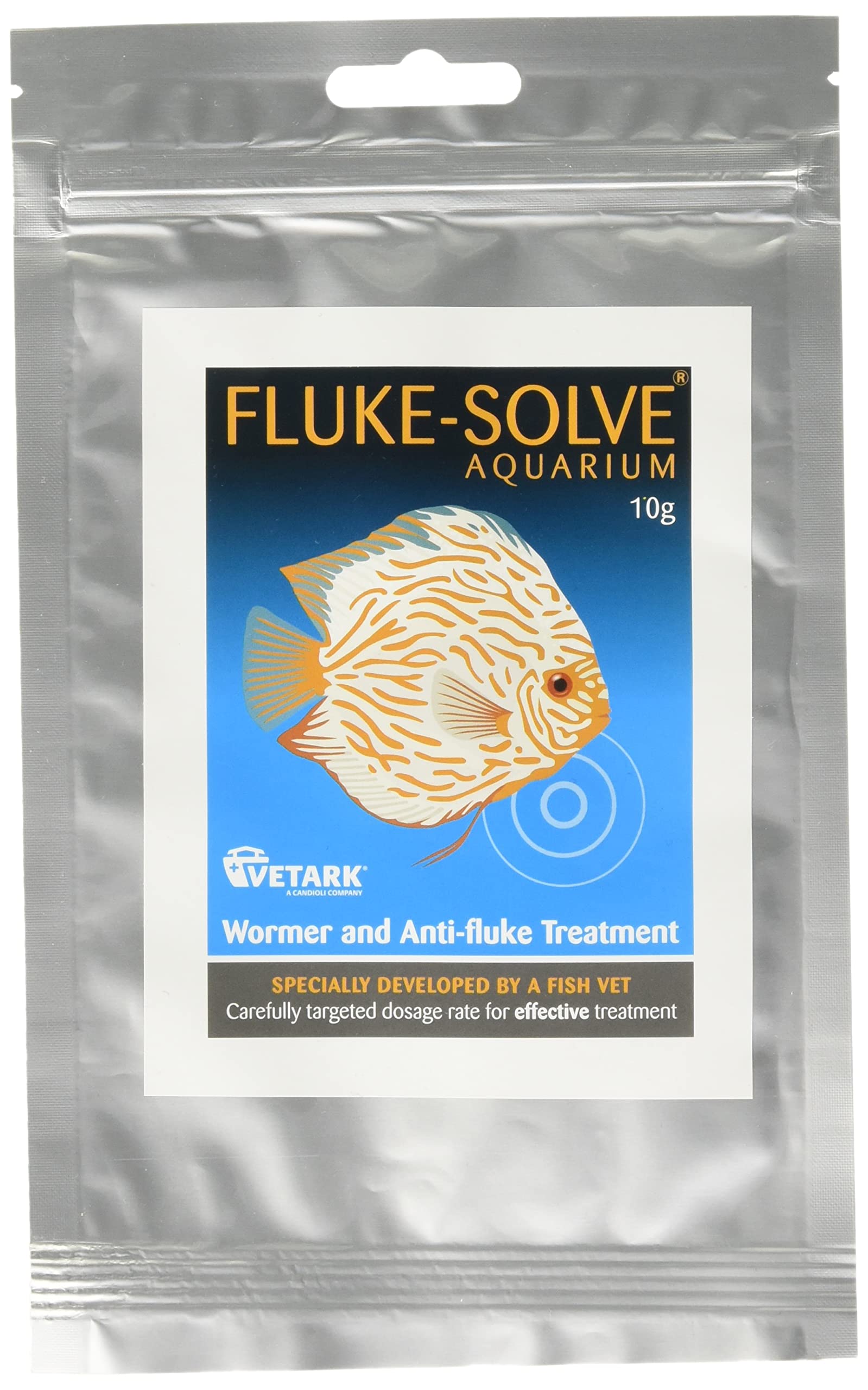 Vetark Fluke Solve Aquarium Water Treatment - Kills Dactylogyrus & Gyrodactylus | 10g 1