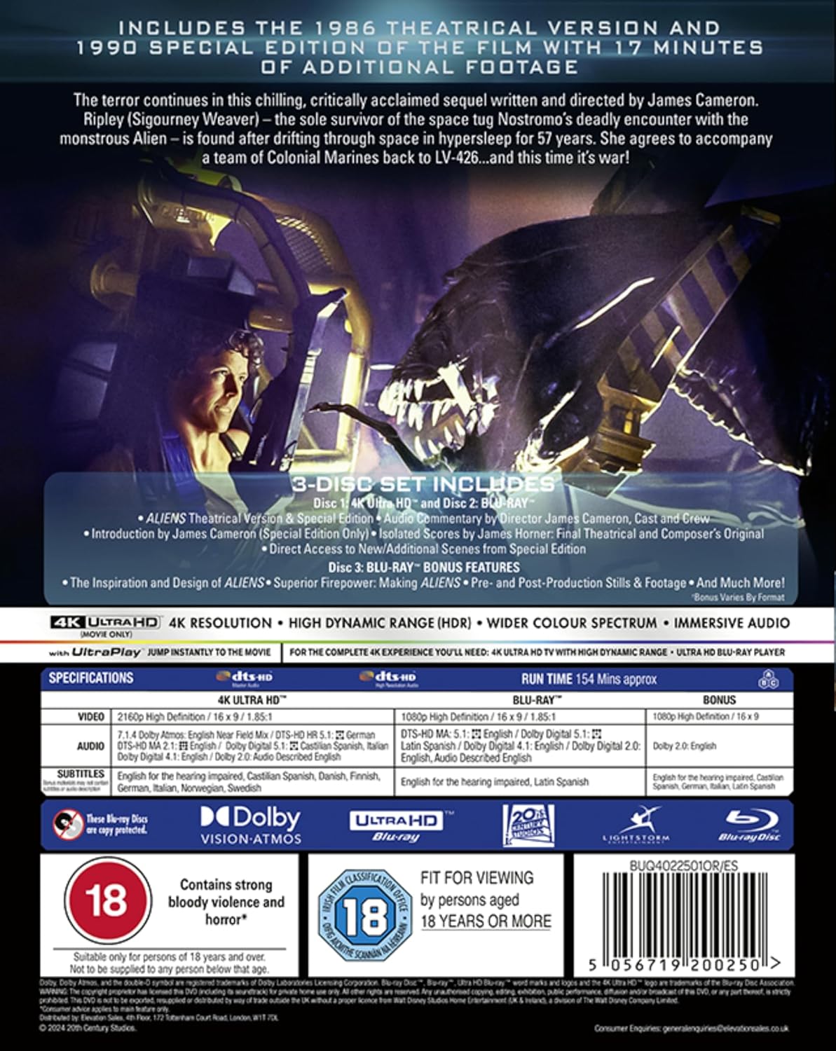 Aliens 4K Ultra HD [Blu-ray] [Region Free] 2