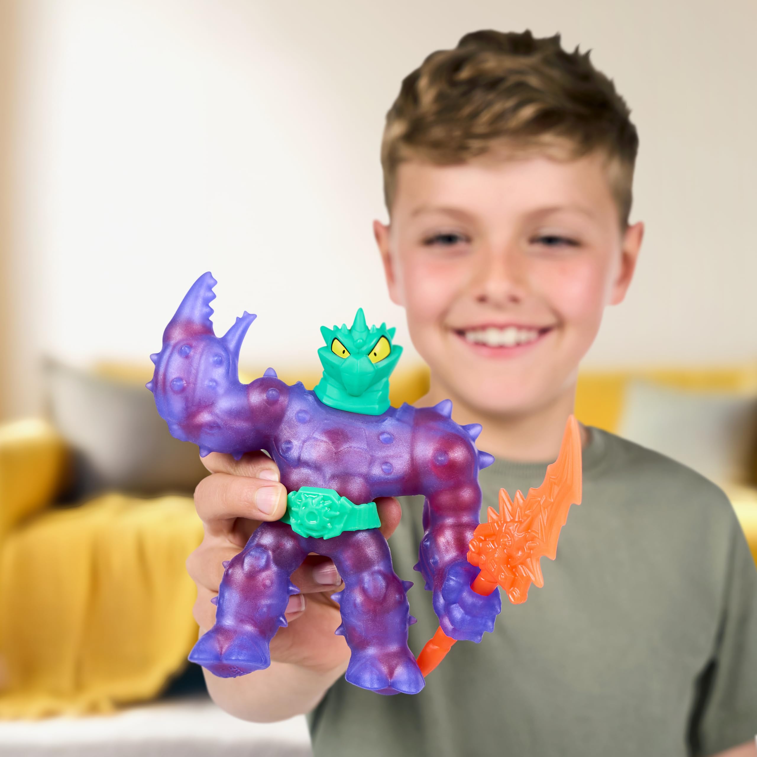 Heroes of Goo Jit Zu Meteor Madness Battle Cacticus Action Figure | Stretches 3x Size | Includes Thunder Spear 5