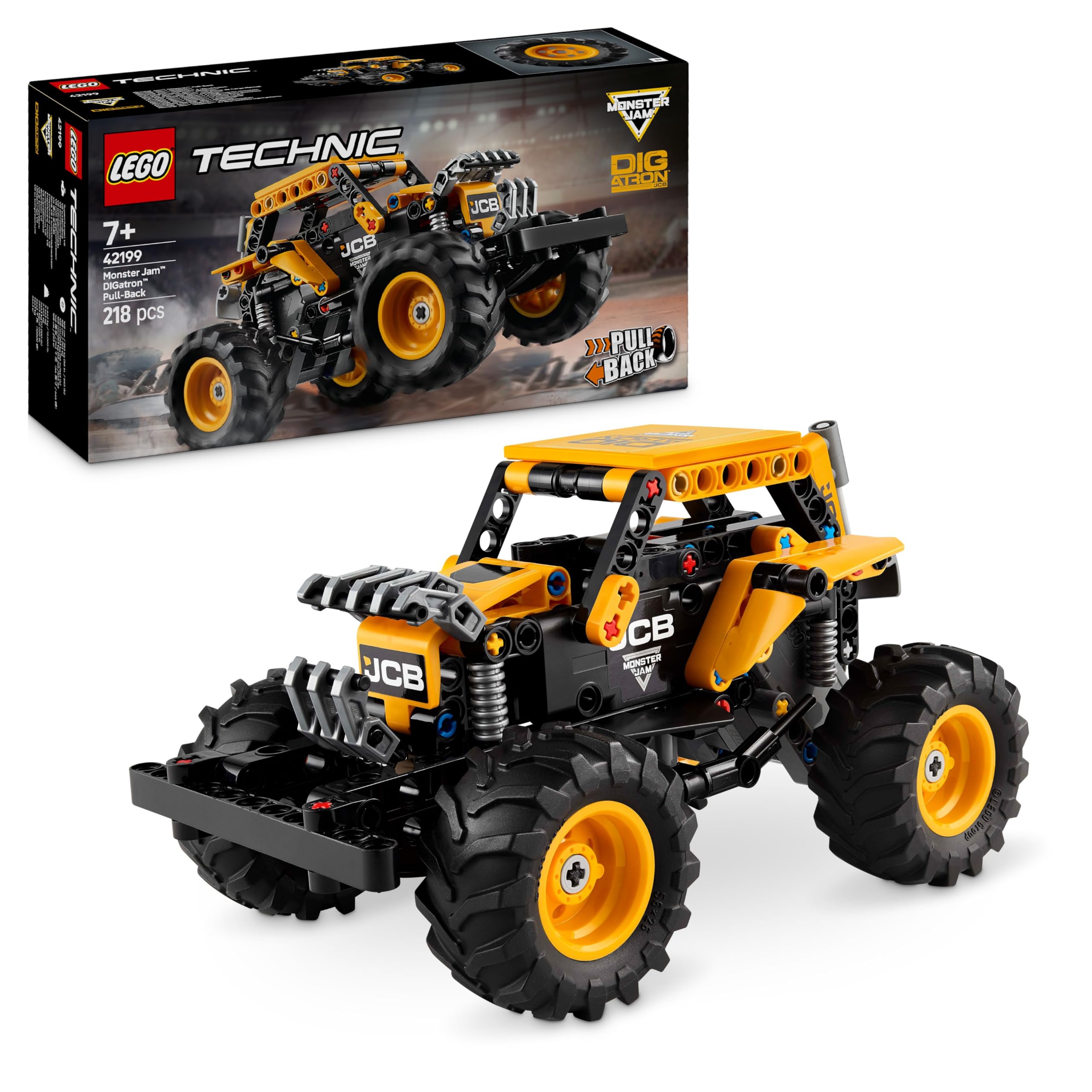 LEGO Technic Monster Jam DIGatron Pull-Back Truck Toy - Building Set for Kids 7+