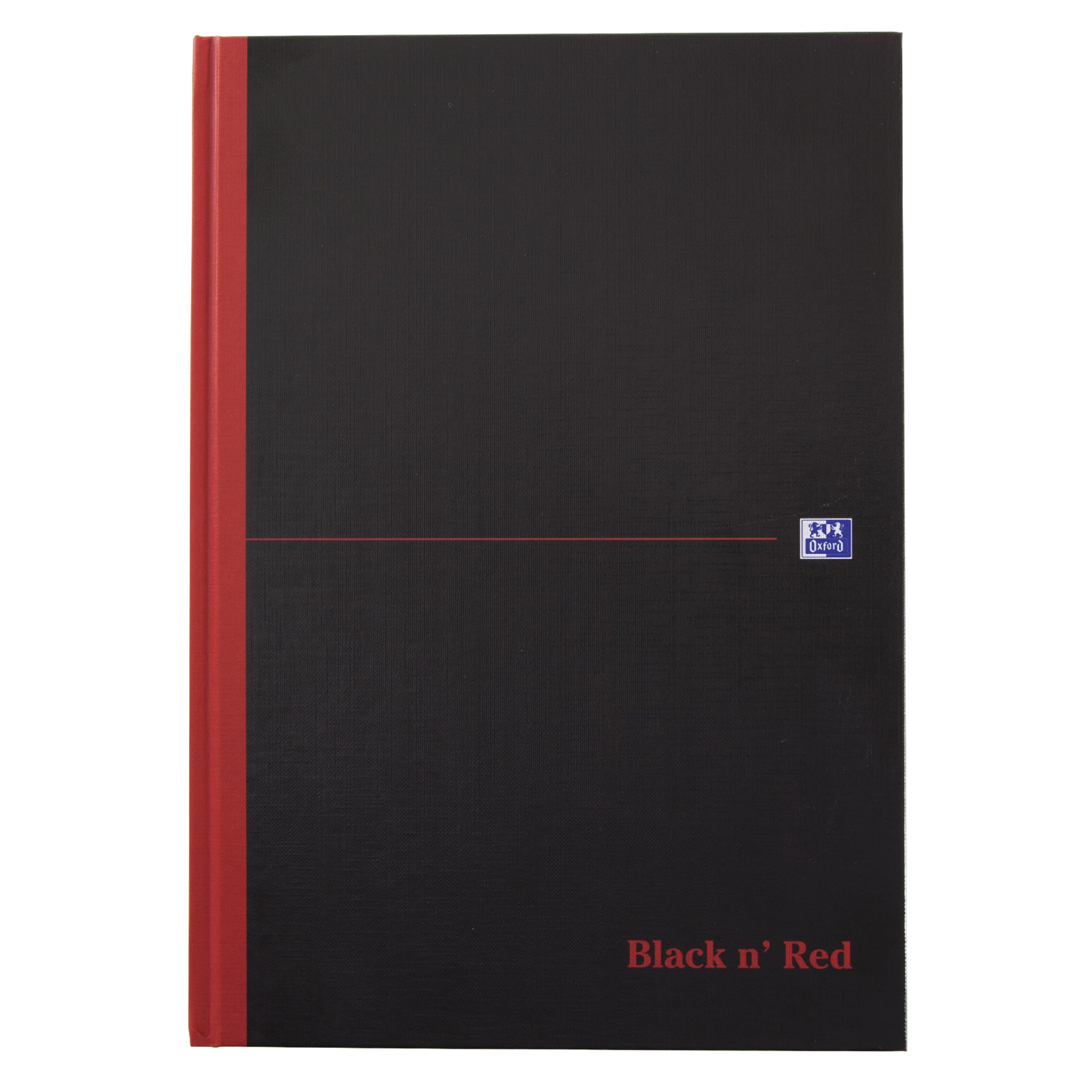 Black n' Red A4 Hardback Composition Notebook | Narrow Ruled with Margin | 96 Pages