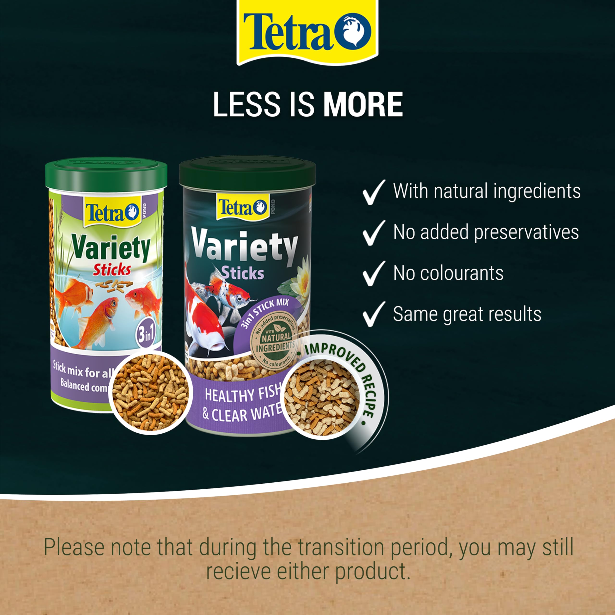 Tetra Pond Variety Sticks Fish Food - Complete Nutrition for All Life Stages | 150g Can 2